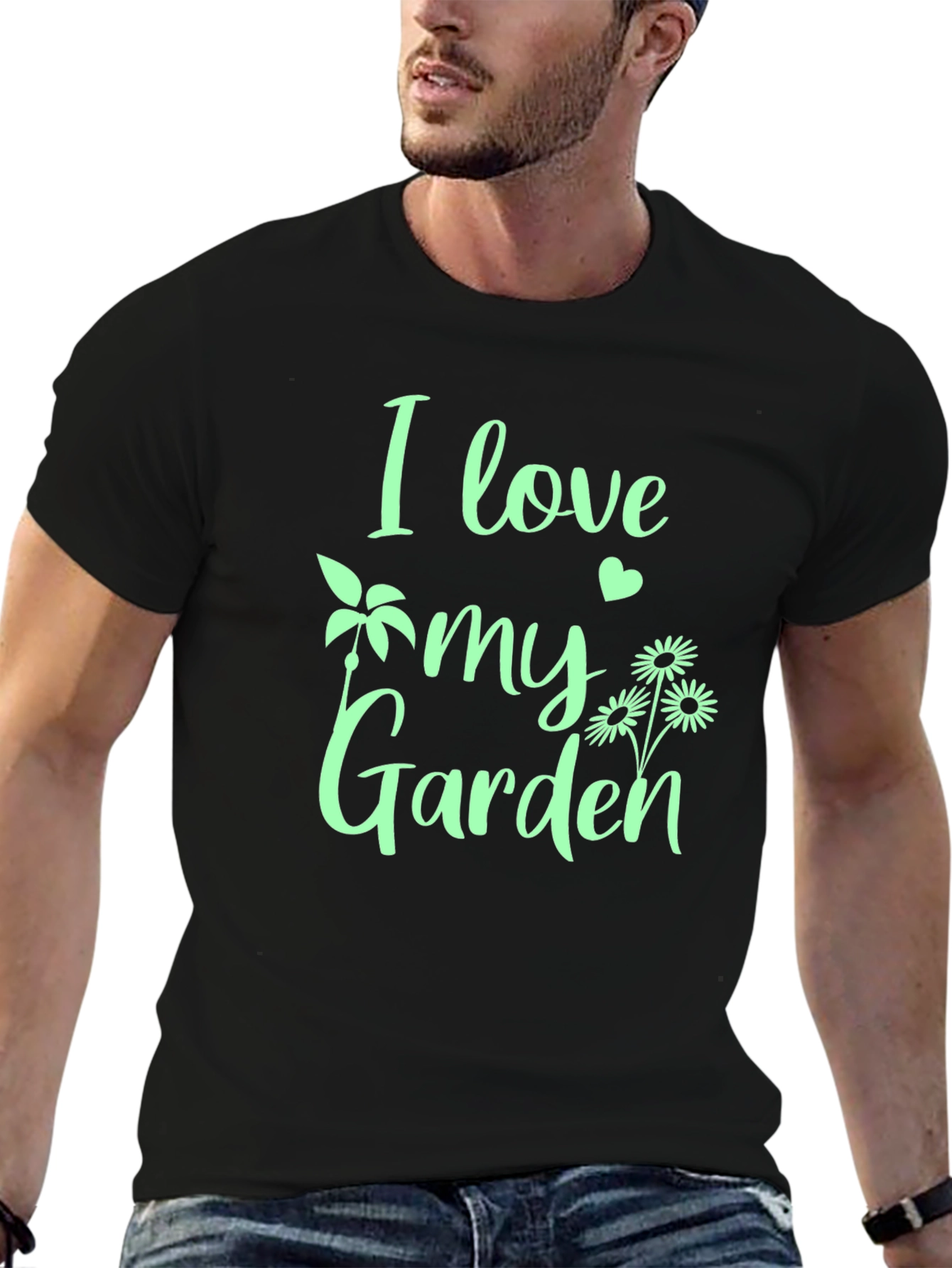 I Love My Garden Black Graphic Tee
