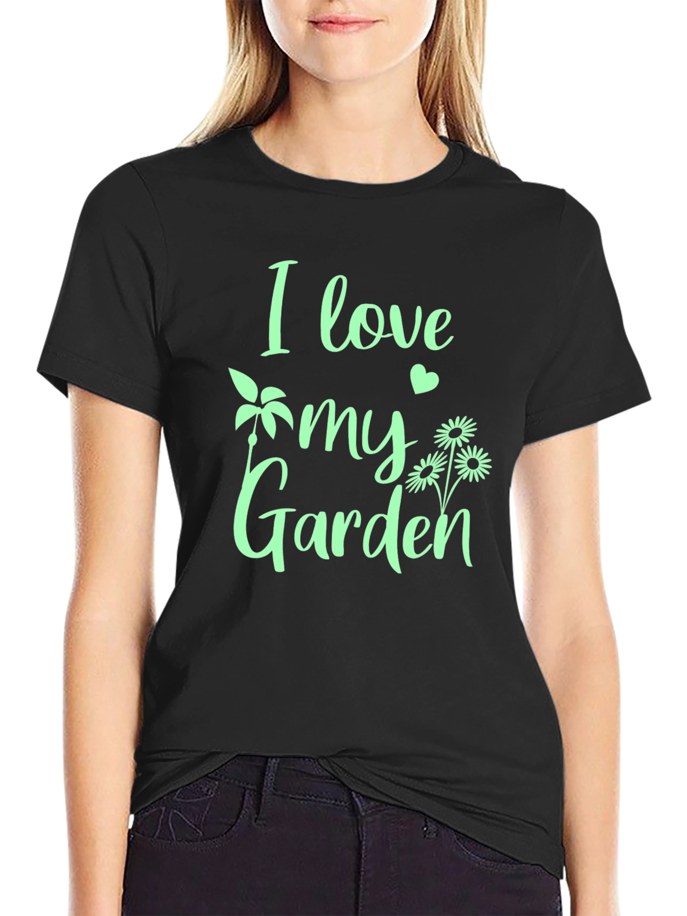 I Love My Garden Black Graphic Tee