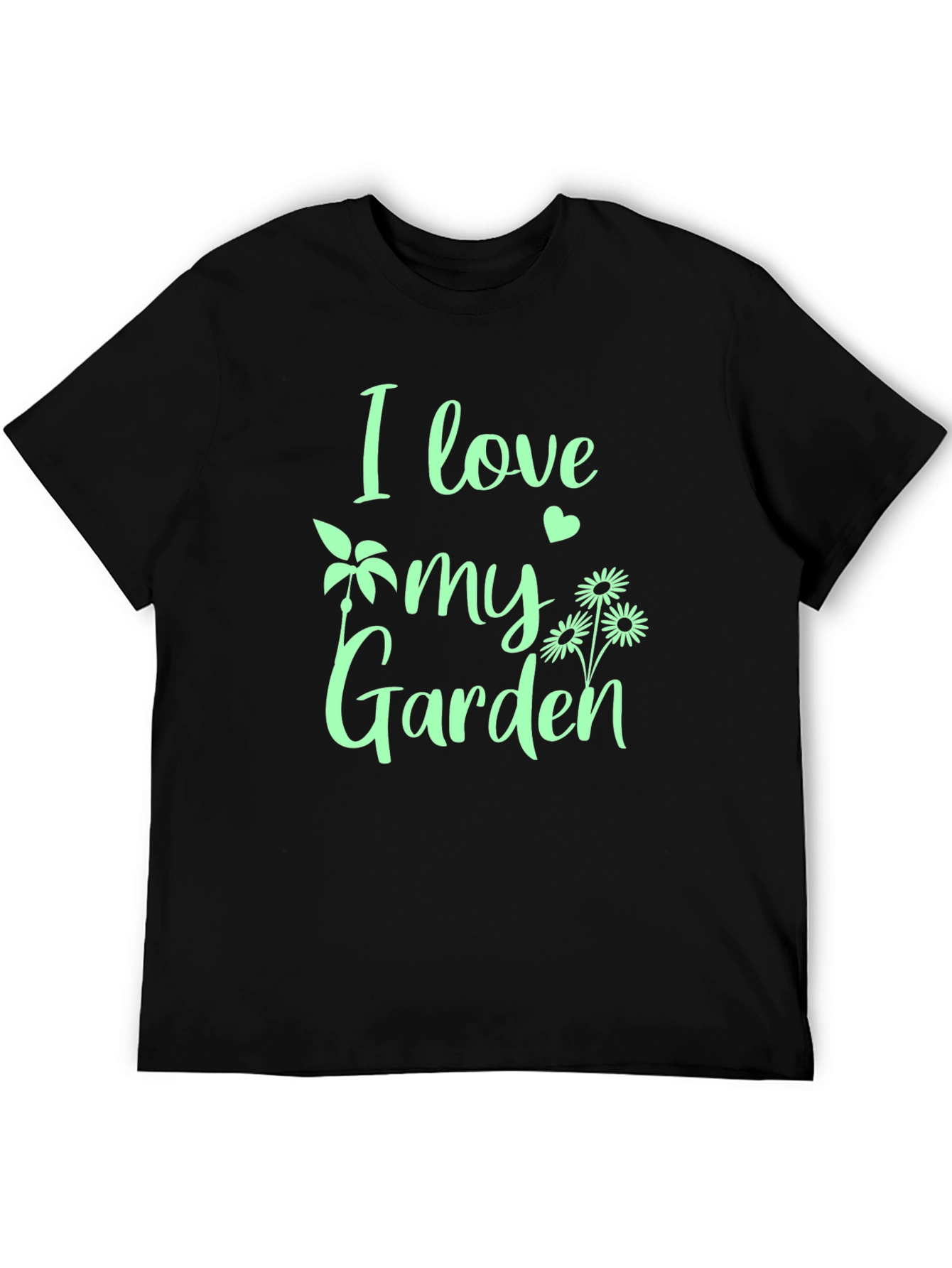 I Love My Garden Black Graphic Tee