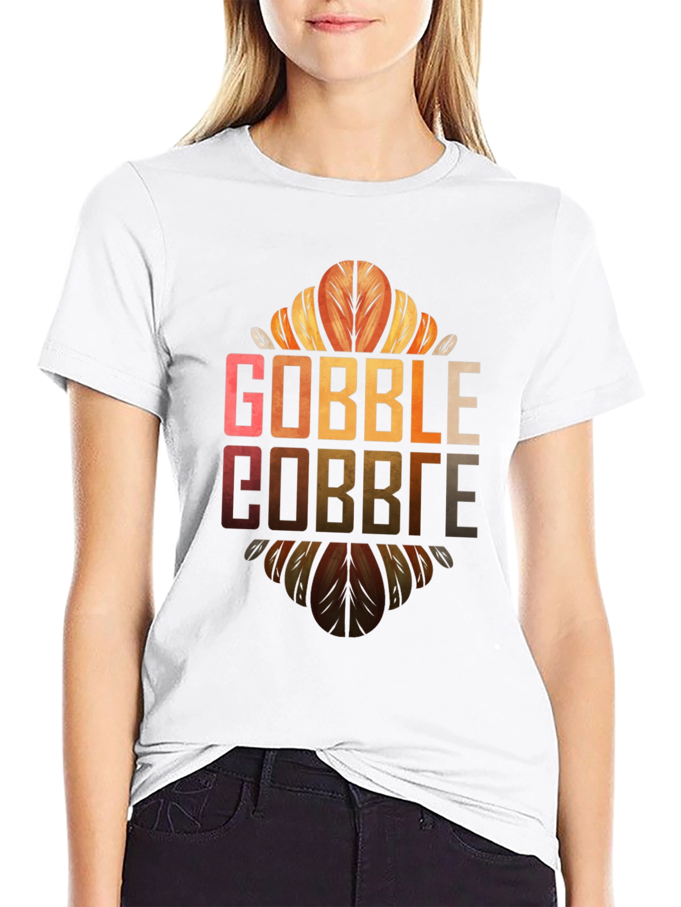Gobble Thanksgiving Graphic T-Shirt