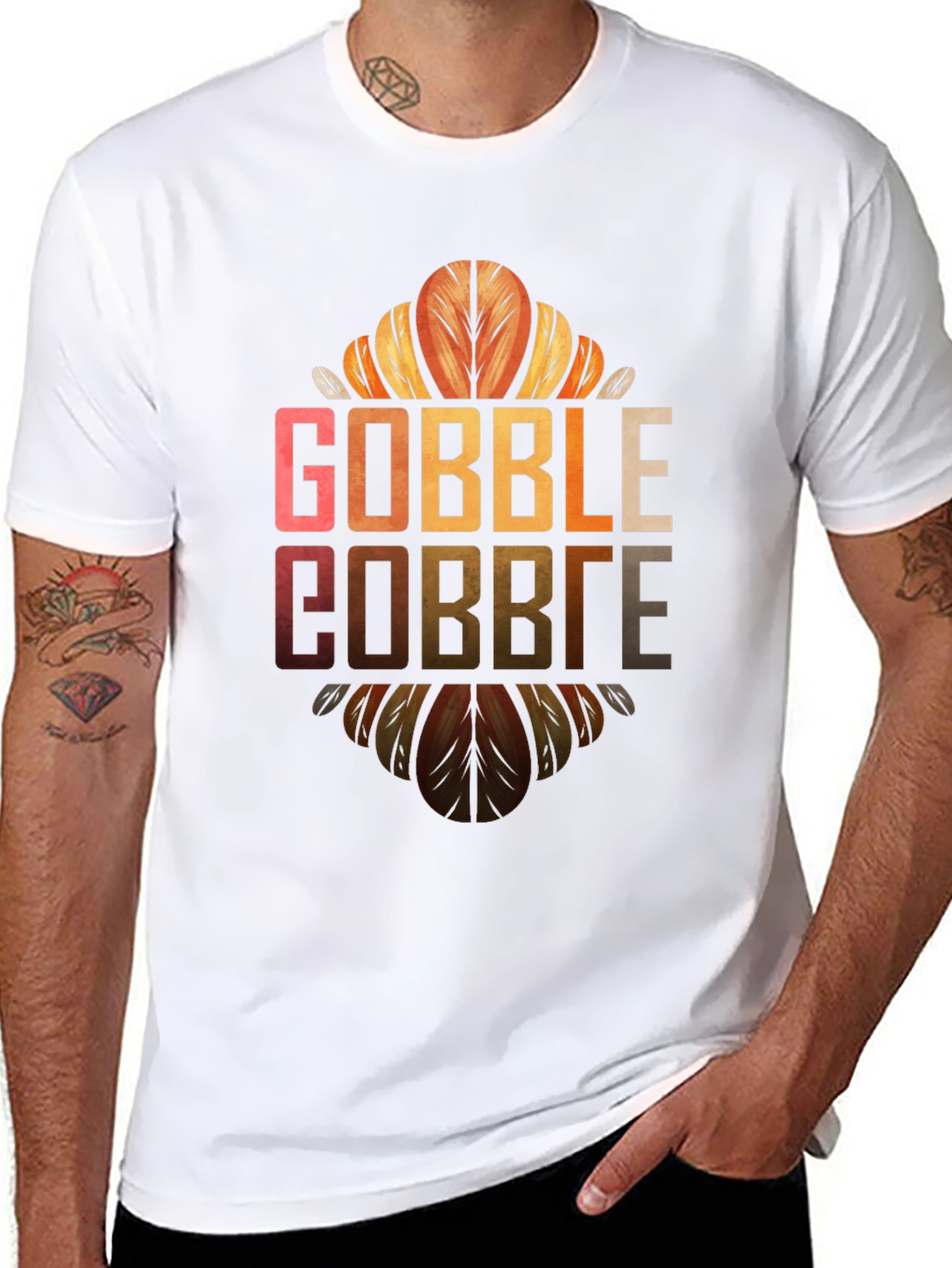 Gobble Thanksgiving Graphic T-Shirt