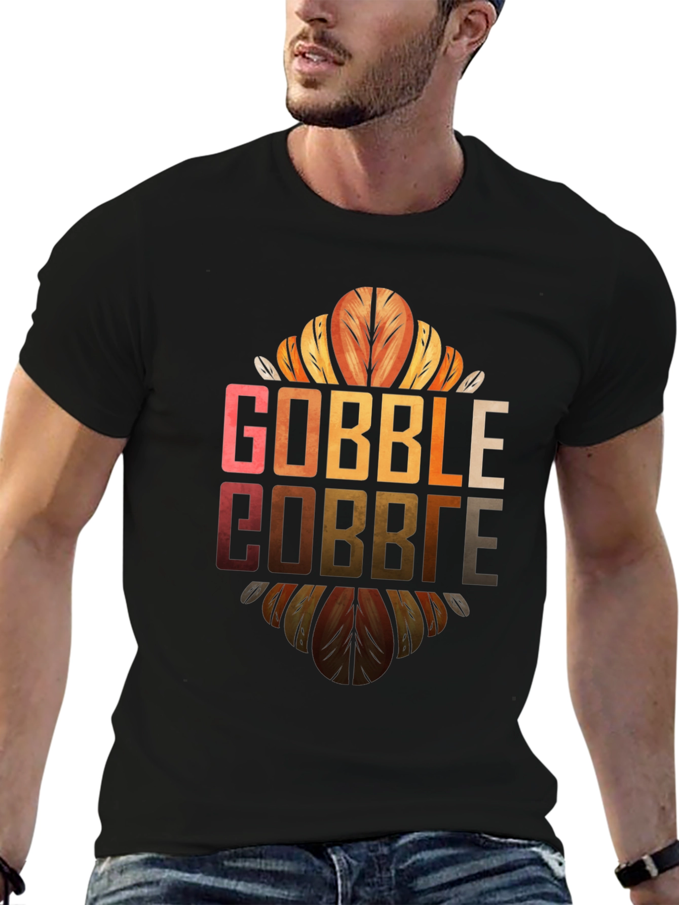 Gobble Thanksgiving Graphic T-Shirt