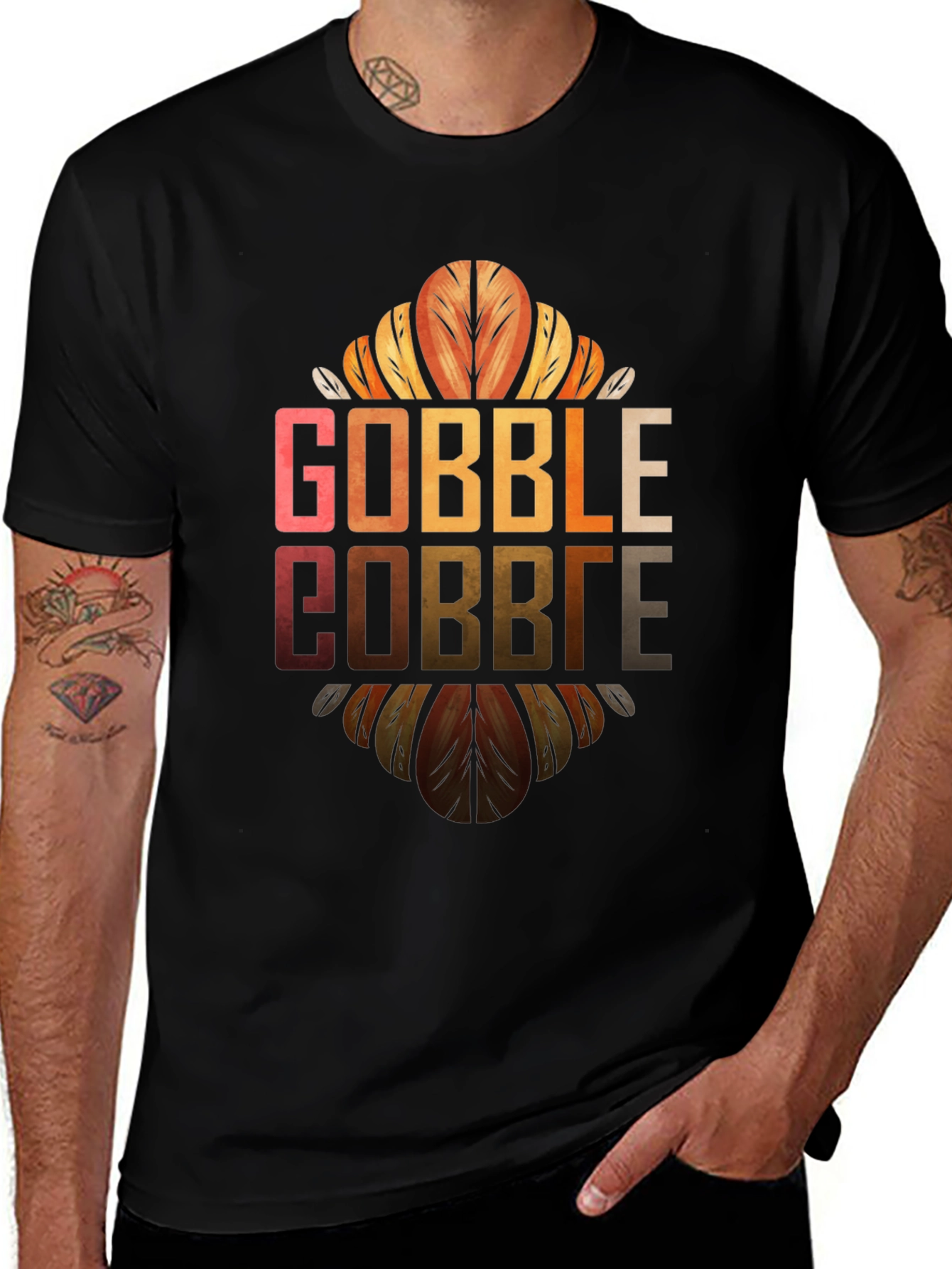 Gobble Thanksgiving Graphic T-Shirt