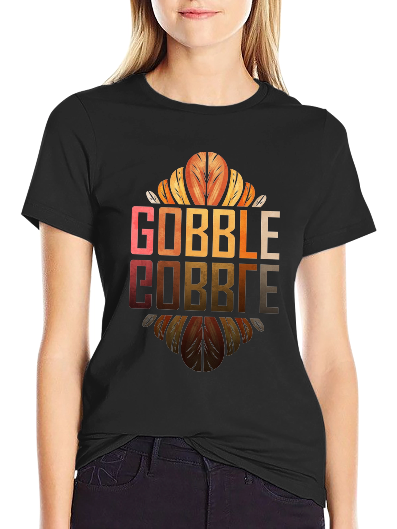 Gobble Thanksgiving Graphic T-Shirt