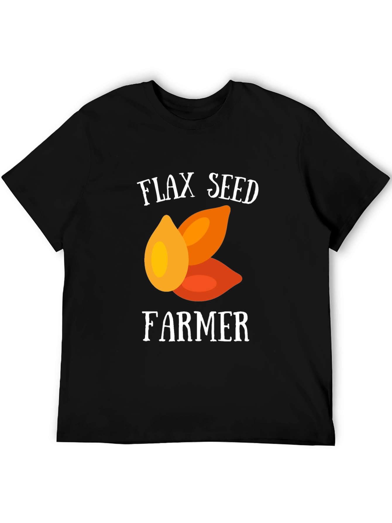 Flax Seed Farmer Graphic Tee - Black