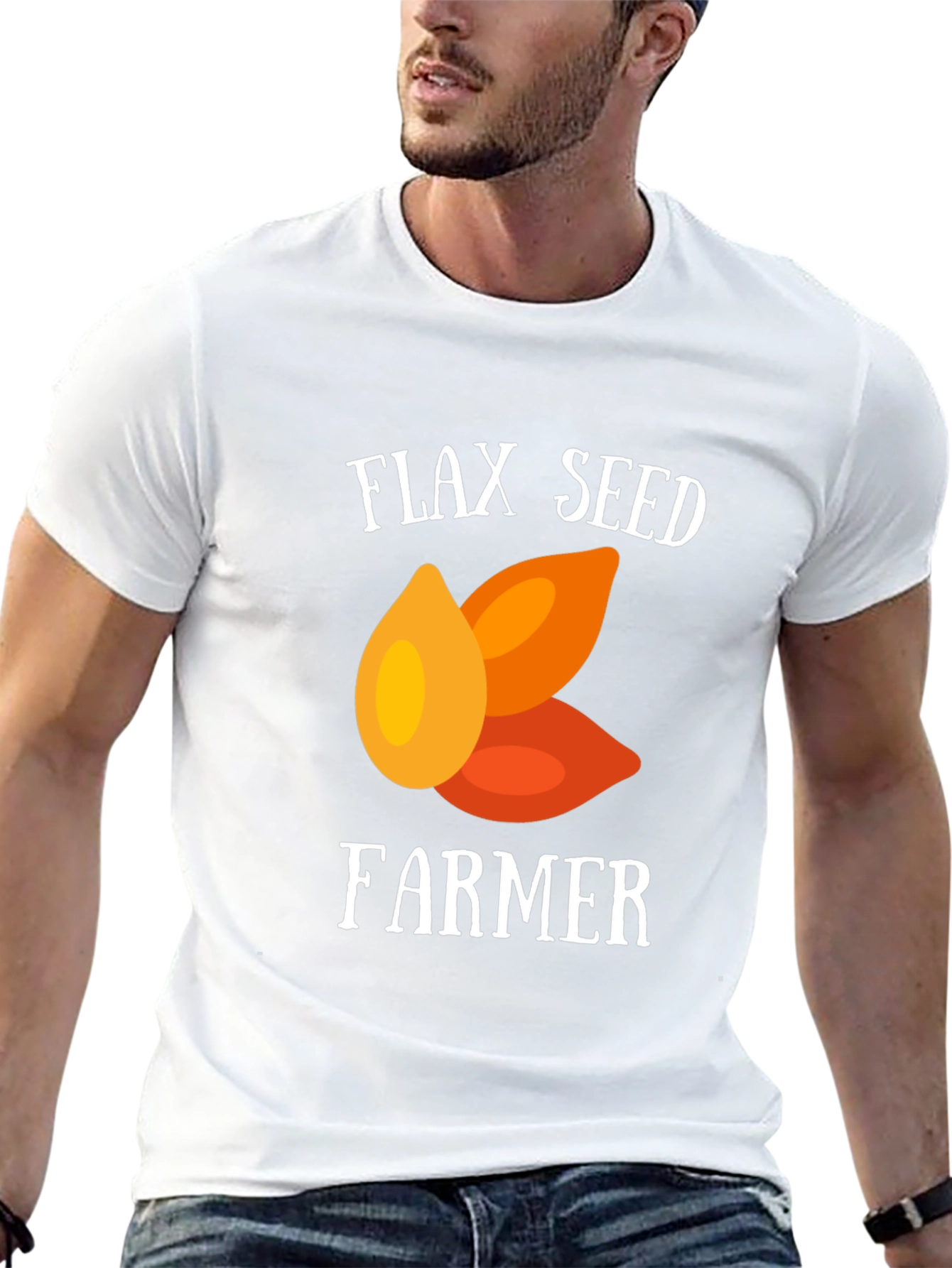 Flax Seed Farmer Graphic Tee - Black