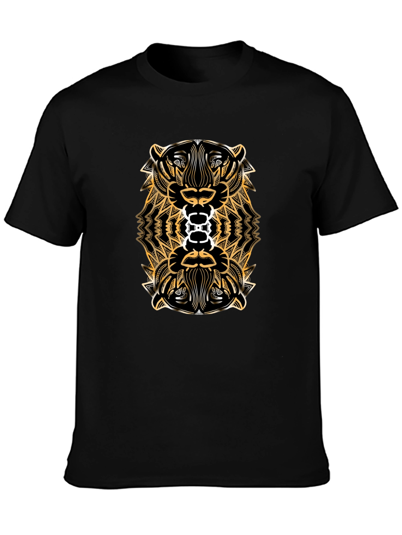 Tribal Tiger Graphic Tee - Black