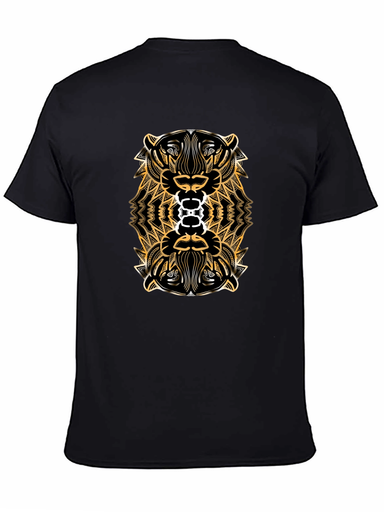 Tribal Tiger Graphic Tee - Black