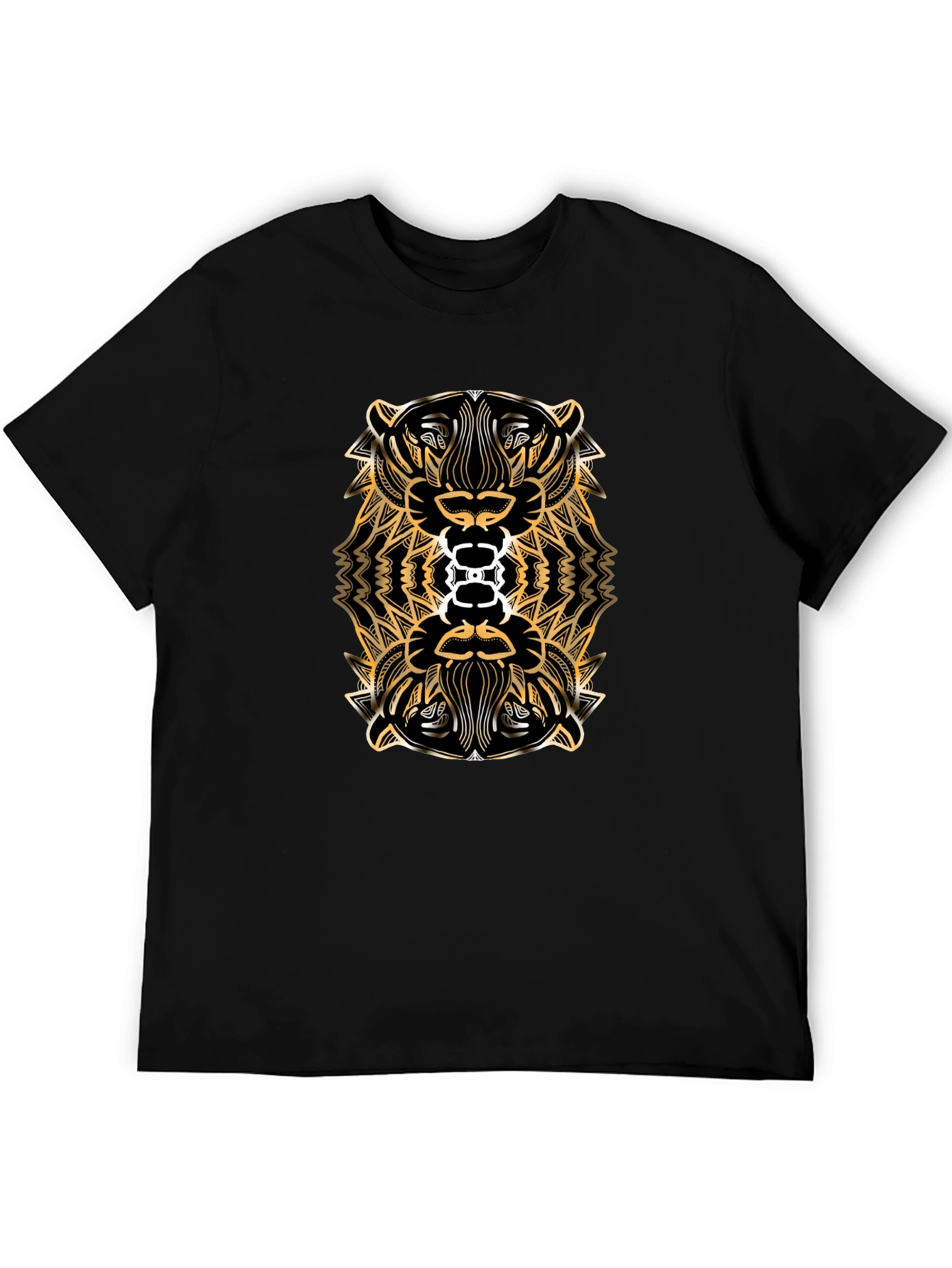 Tribal Tiger Graphic Tee - Black