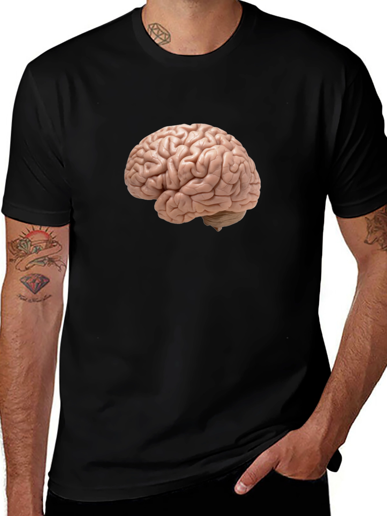 Brain Graphic Tee - Think Smart Look Cool