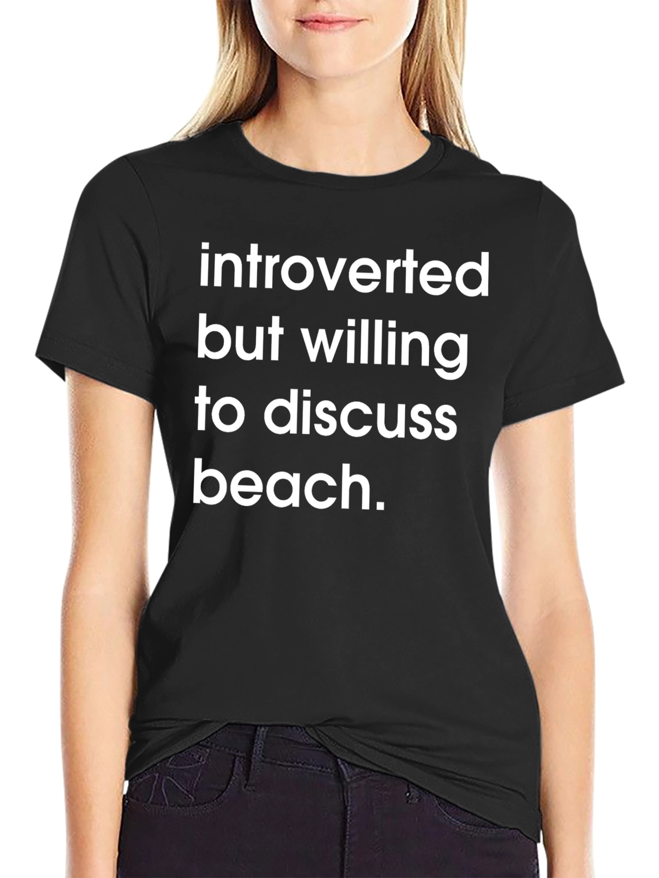 Introverted Beach T-Shirt - Comfortable Cotton Tee