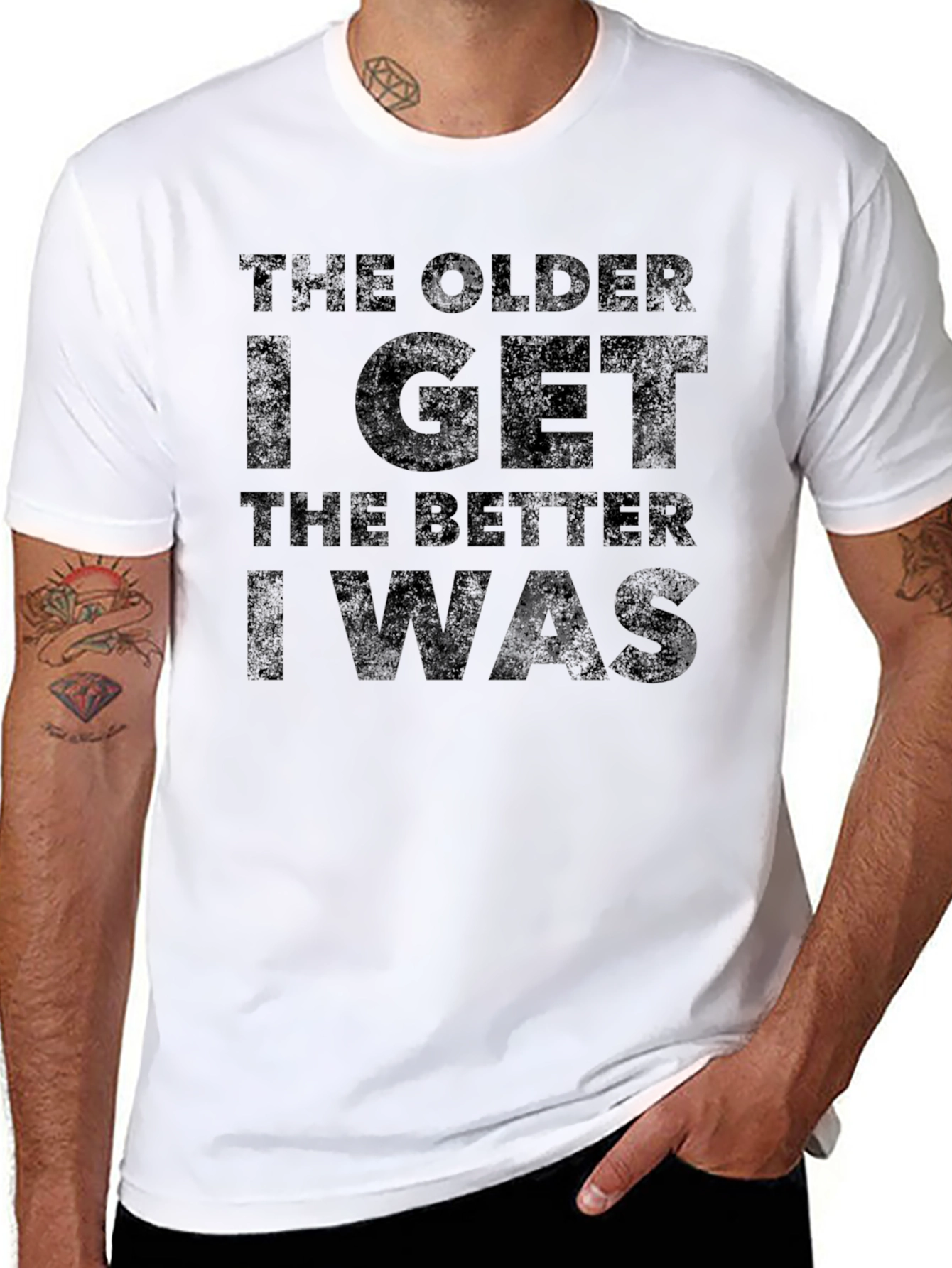 Funny The Older I Get Black Graphic Tee