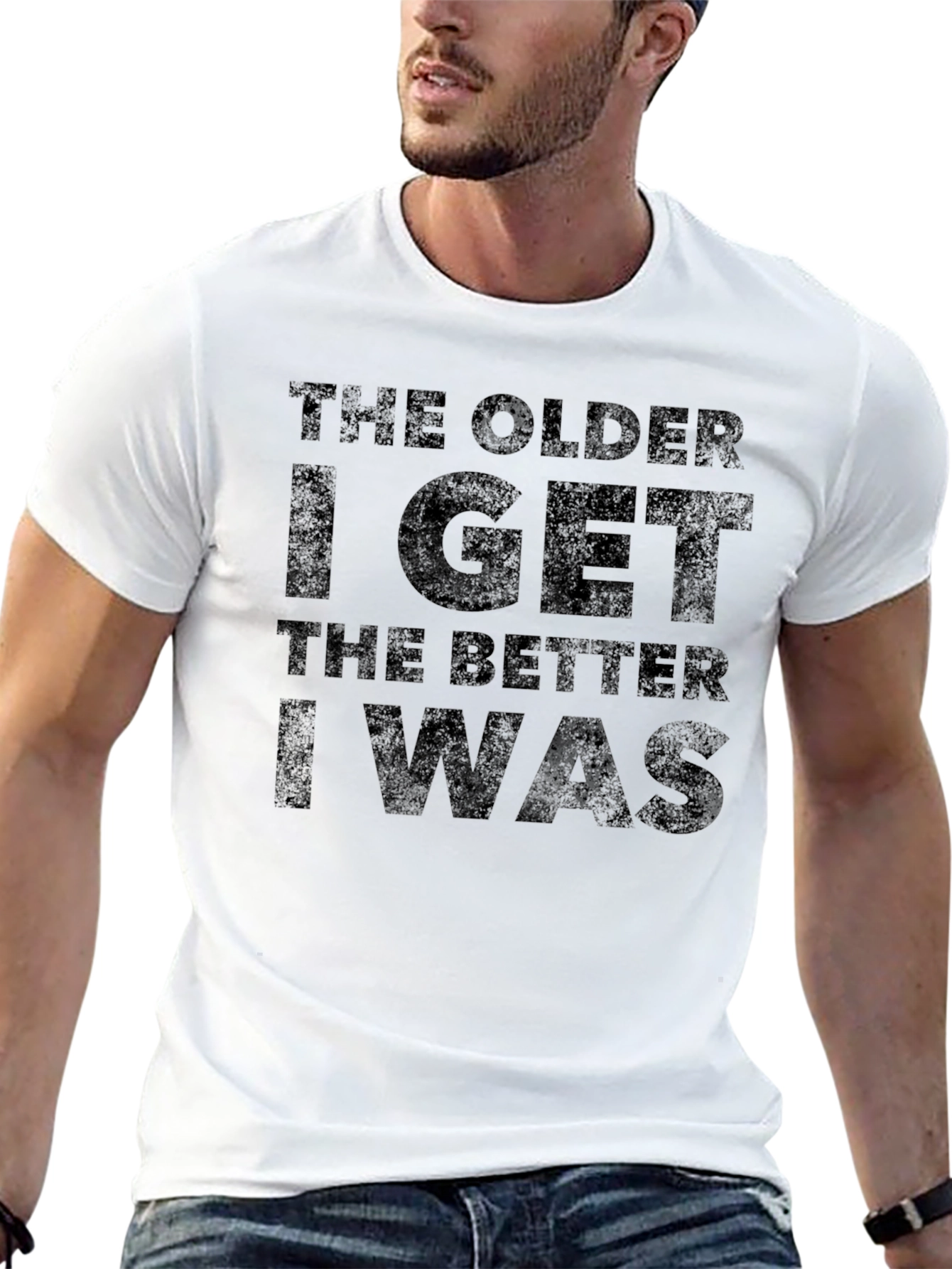Funny The Older I Get Black Graphic Tee