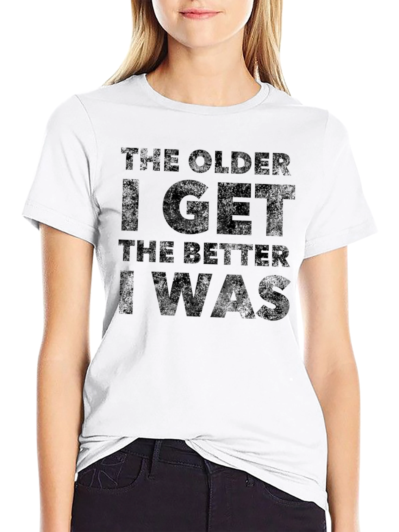 Funny The Older I Get Black Graphic Tee