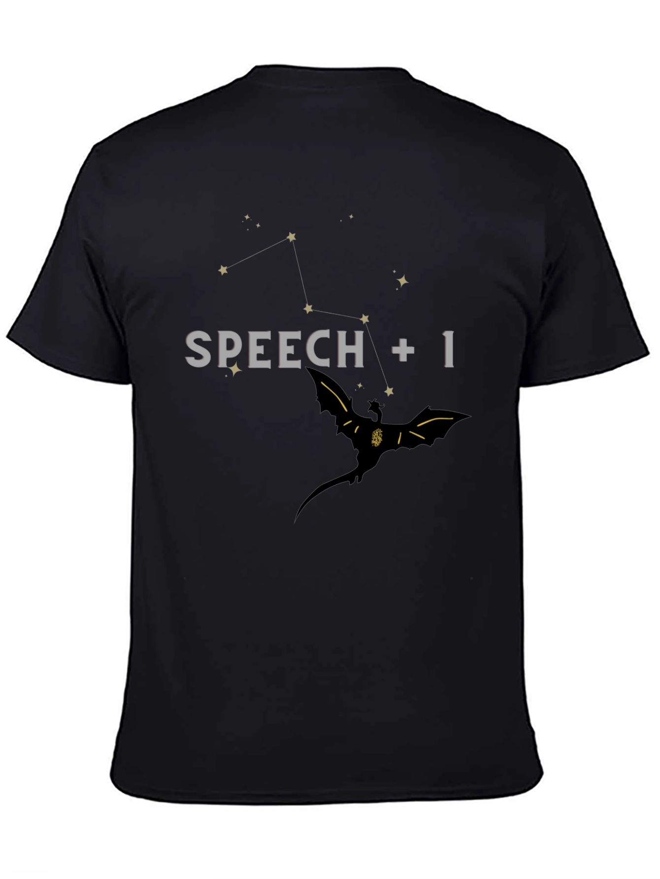 Speech +1 Dragon Graphic T-Shirt - Black