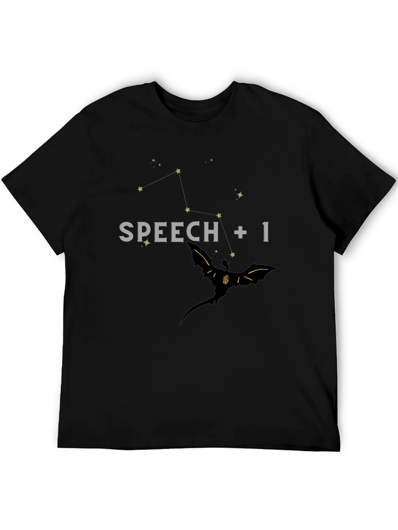 Speech +1 Dragon Graphic T-Shirt - Black