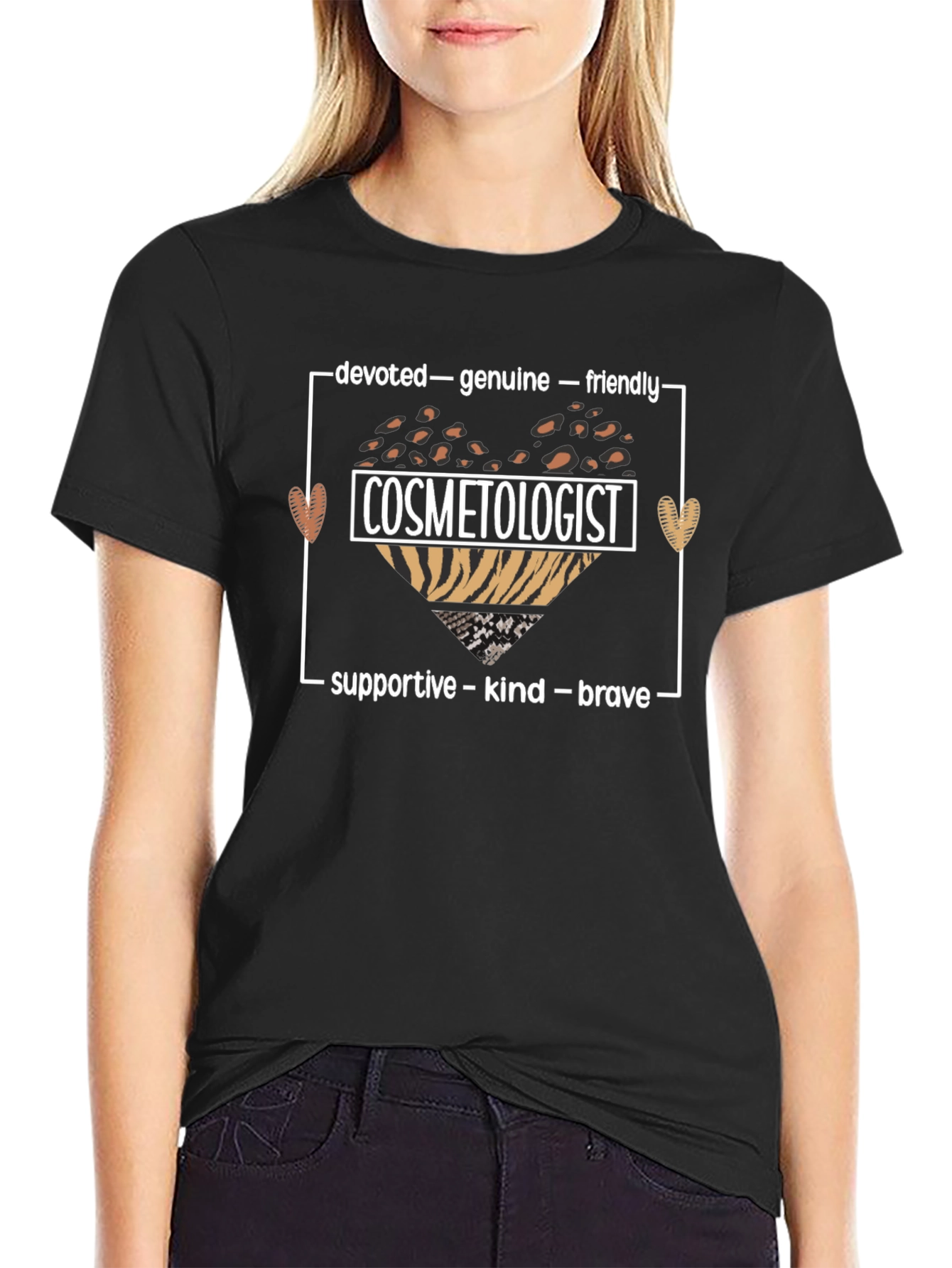 Cosmetologist Graphic T-Shirt - Devoted Genuine Friendly Design