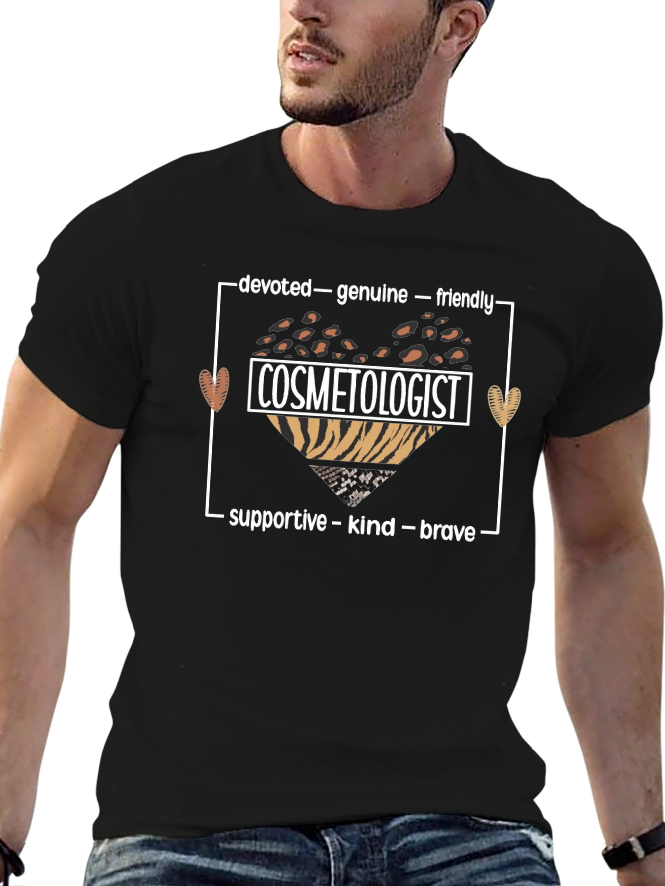 Cosmetologist Graphic T-Shirt - Devoted Genuine Friendly Design