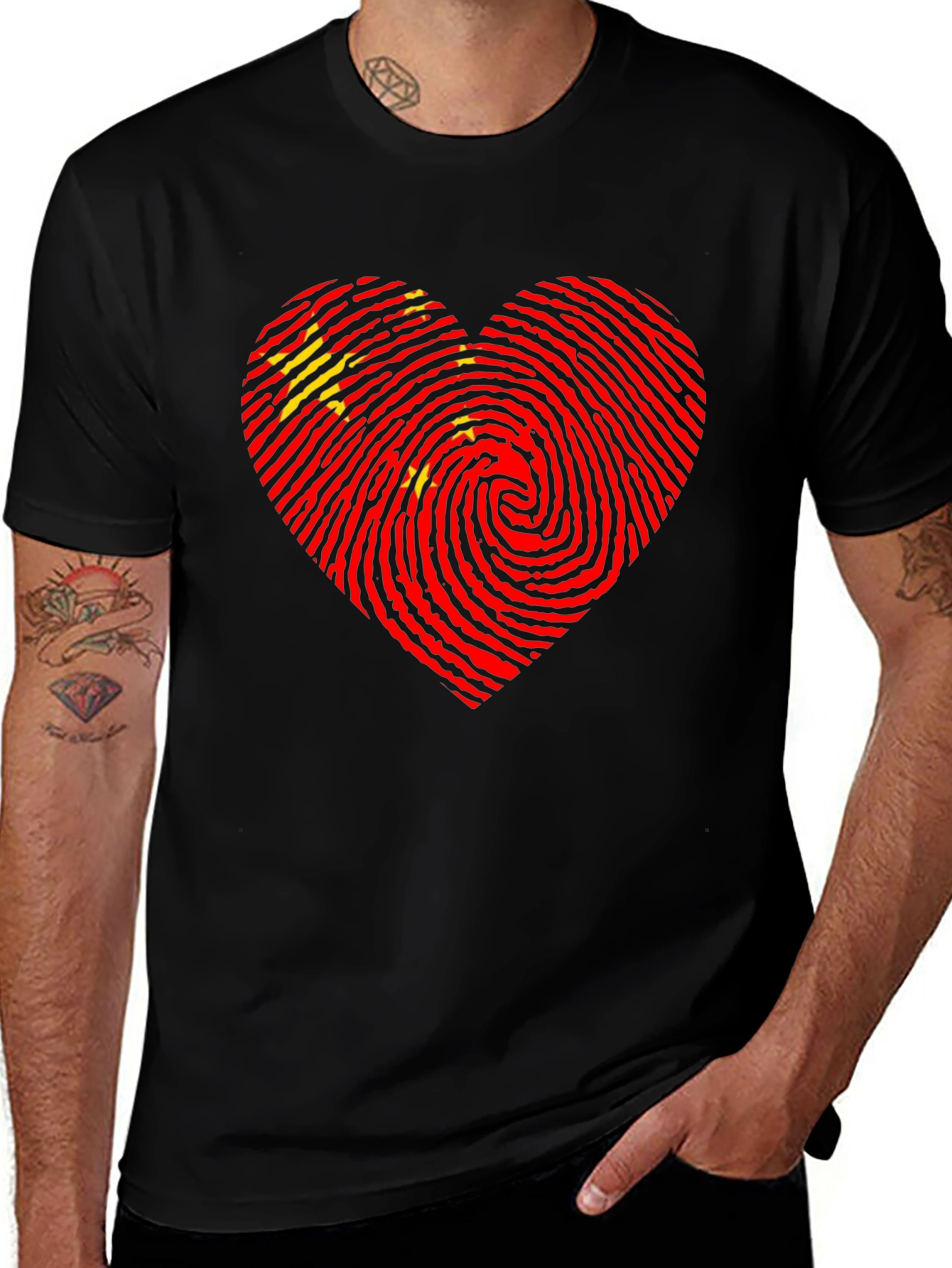 China Flag Heartbeat T-Shirt | Patriotic Pride