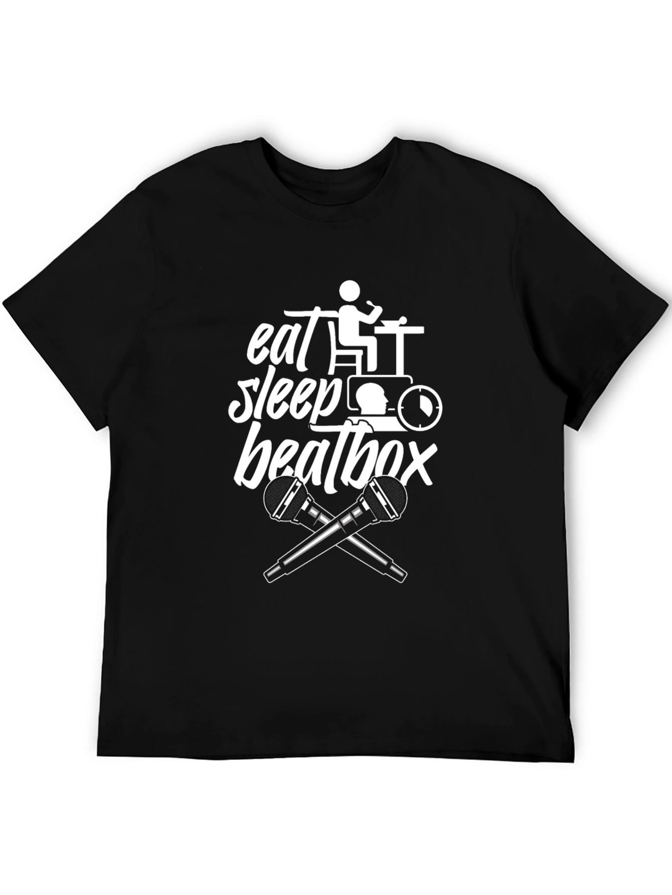 Eat Sleep Beatbox Black Graphic Tee