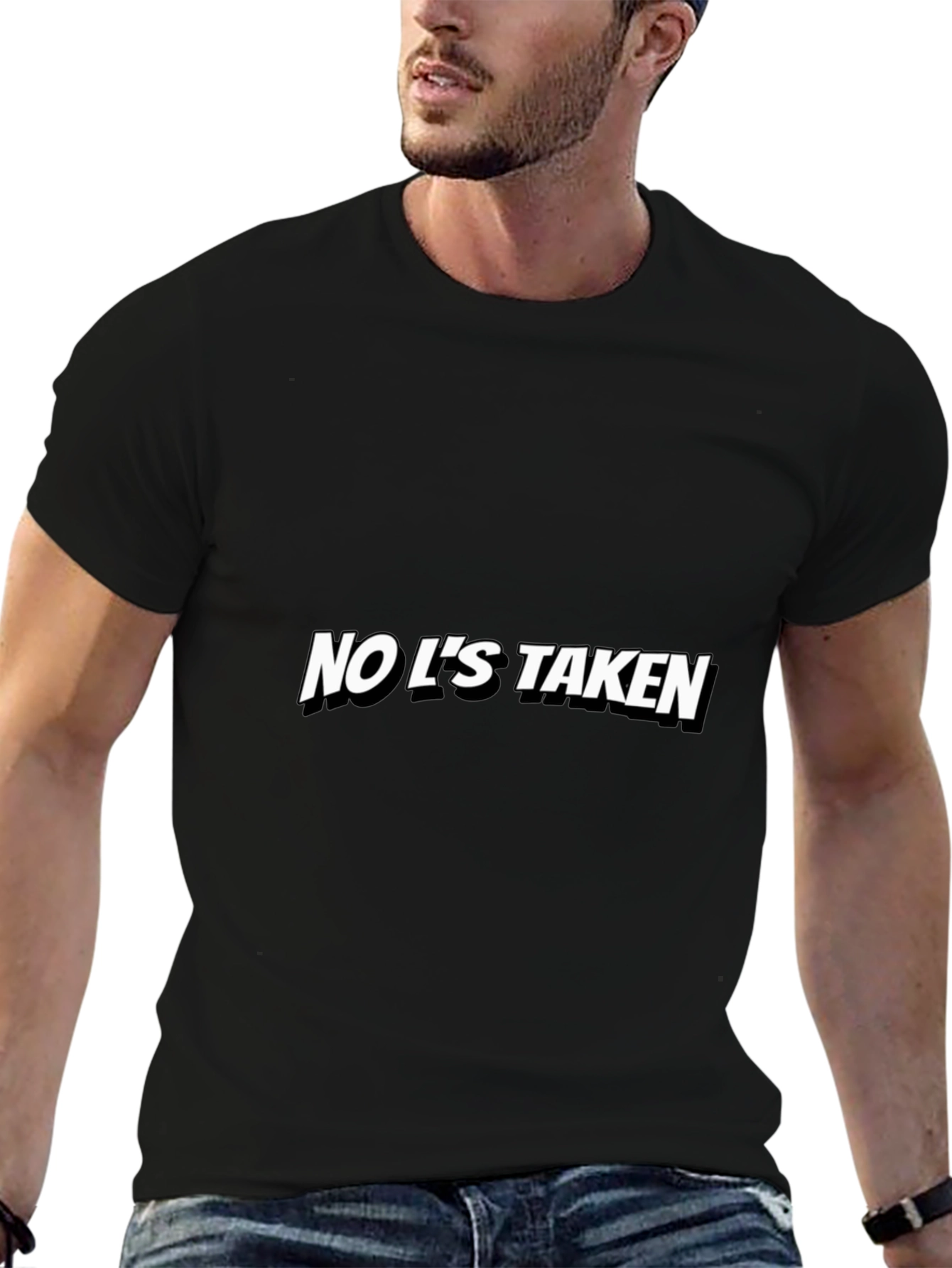 No Ls Taken Graphic Tee - Black Casual T-Shirt