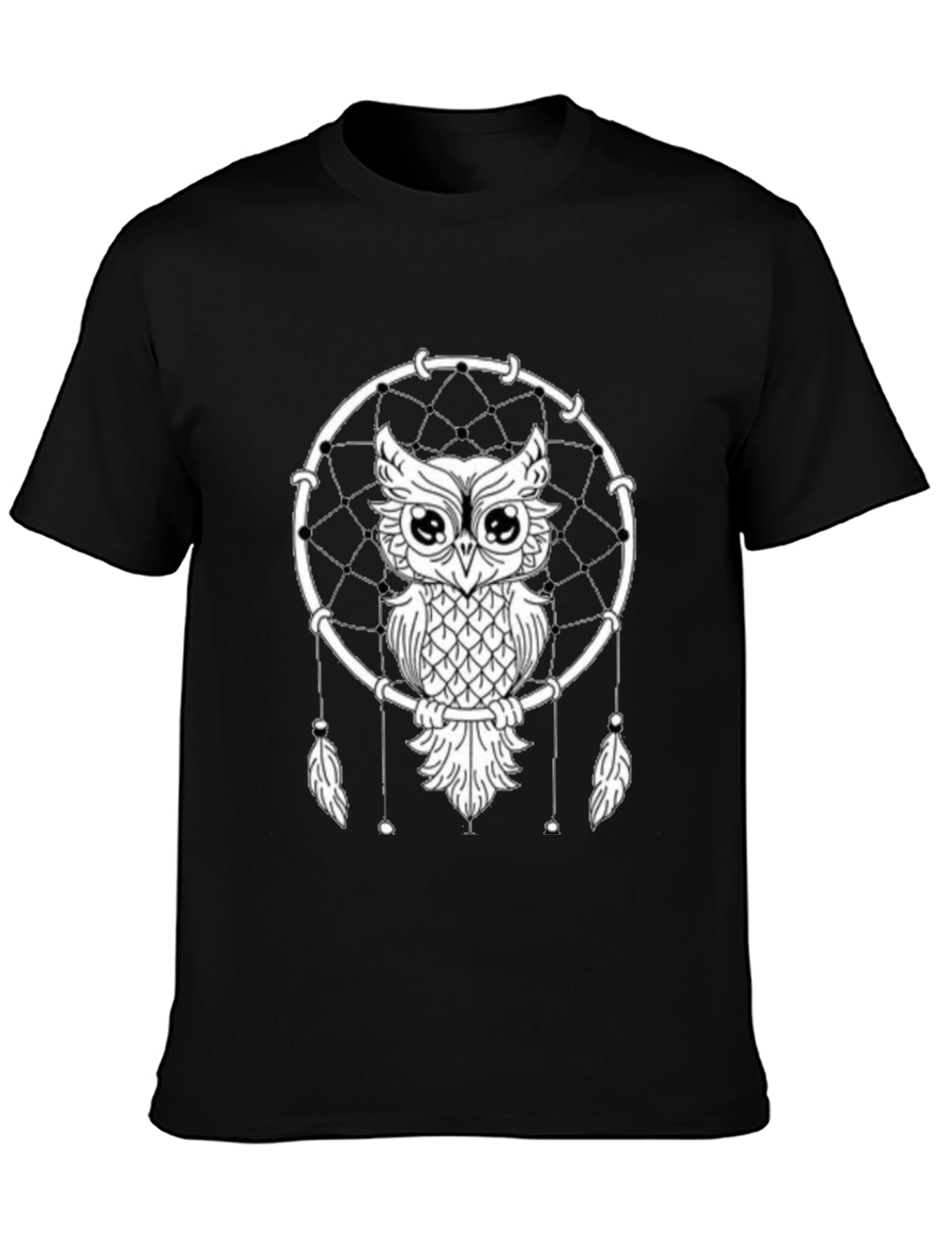 Owl Dreamcatcher Graphic Tee - Unisex Black T-Shirt