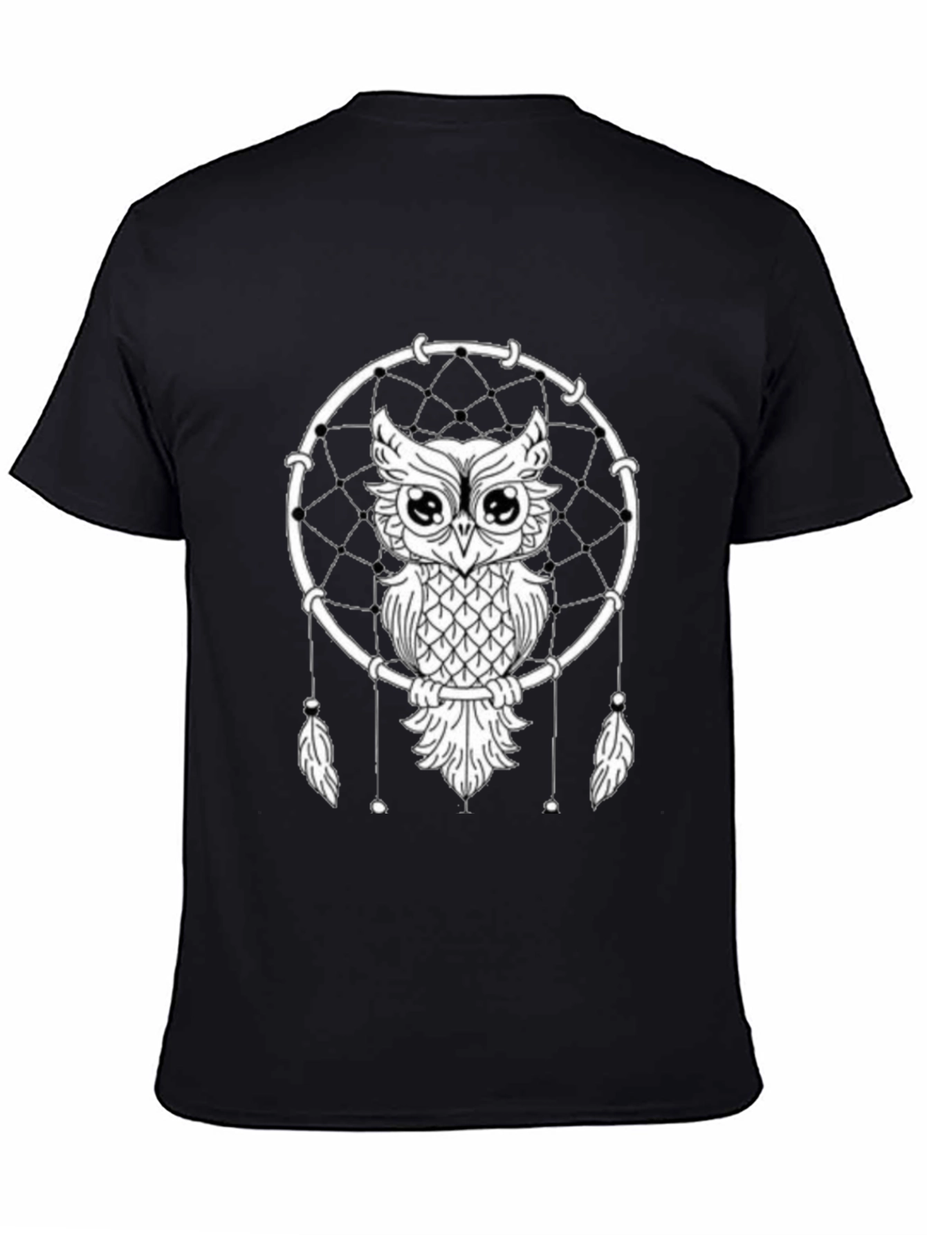 Owl Dreamcatcher Graphic Tee - Unisex Black T-Shirt