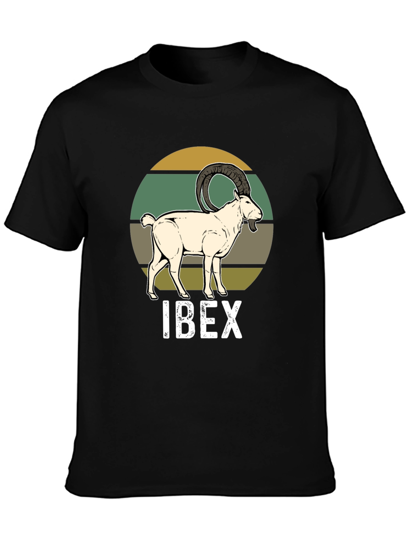 Ibex Graphic Tee - Retro Animal Print T-Shirt
