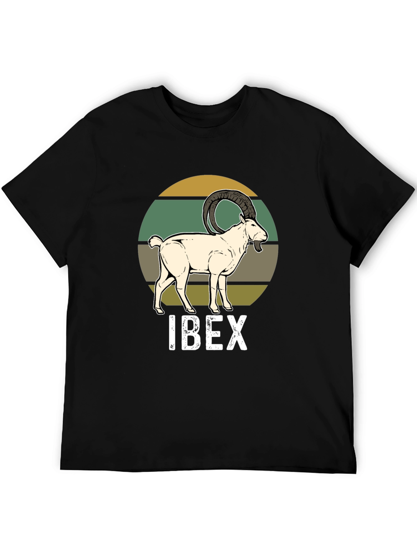 Ibex Graphic Tee - Retro Animal Print T-Shirt