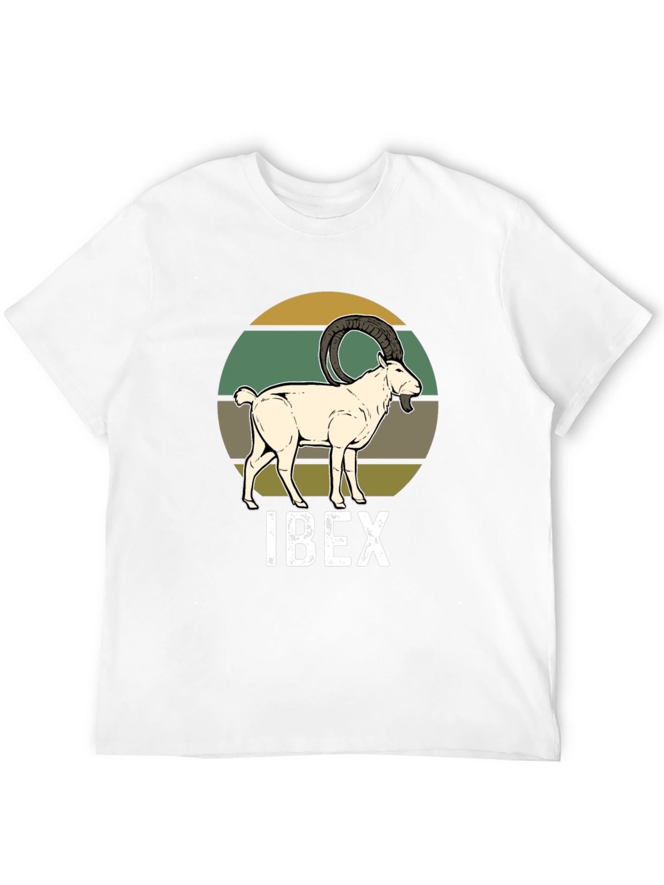 Ibex Graphic Tee - Retro Animal Print T-Shirt