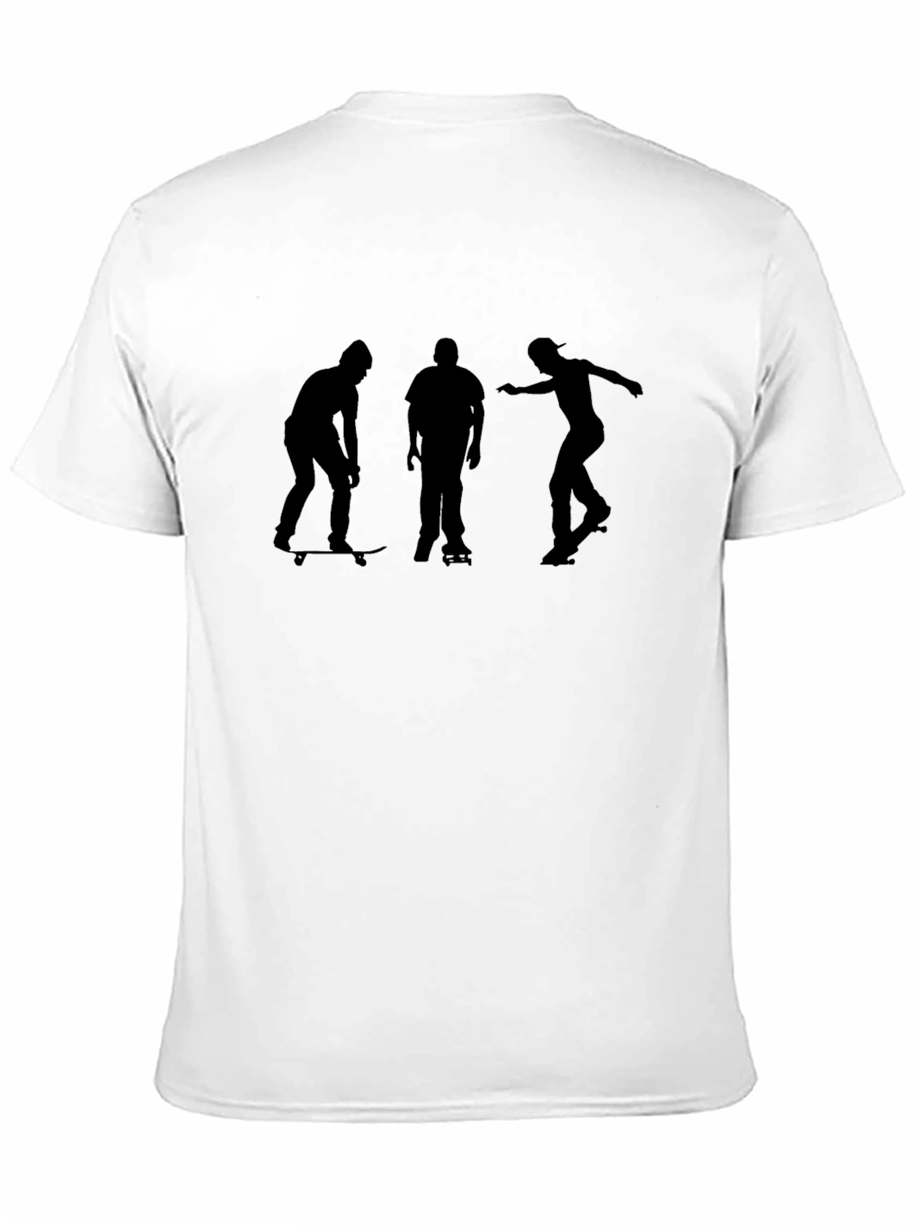Skateboarding Silhouette Graphic Tee - Black