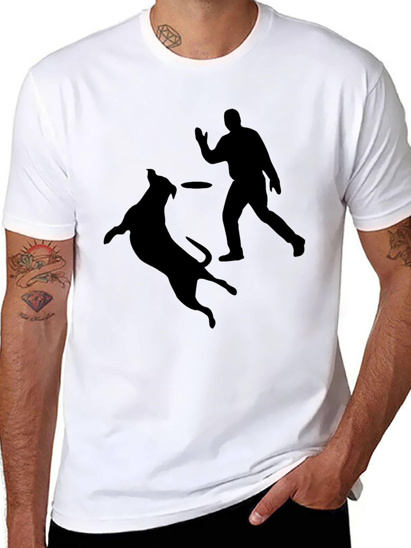 Dog Catching Disc T-Shirt