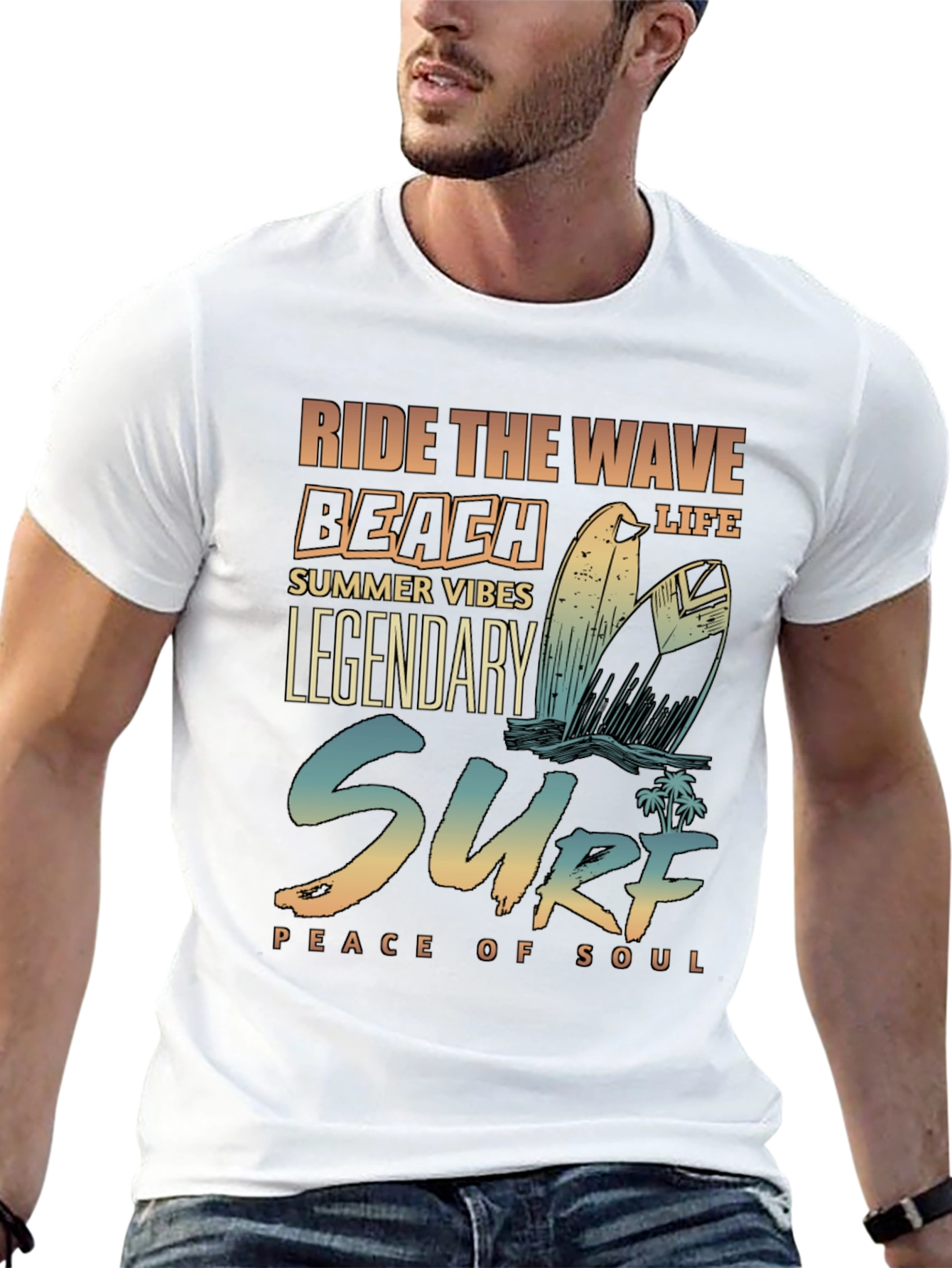 Surf Beach Life Graphic T-Shirt - Summer Vibes