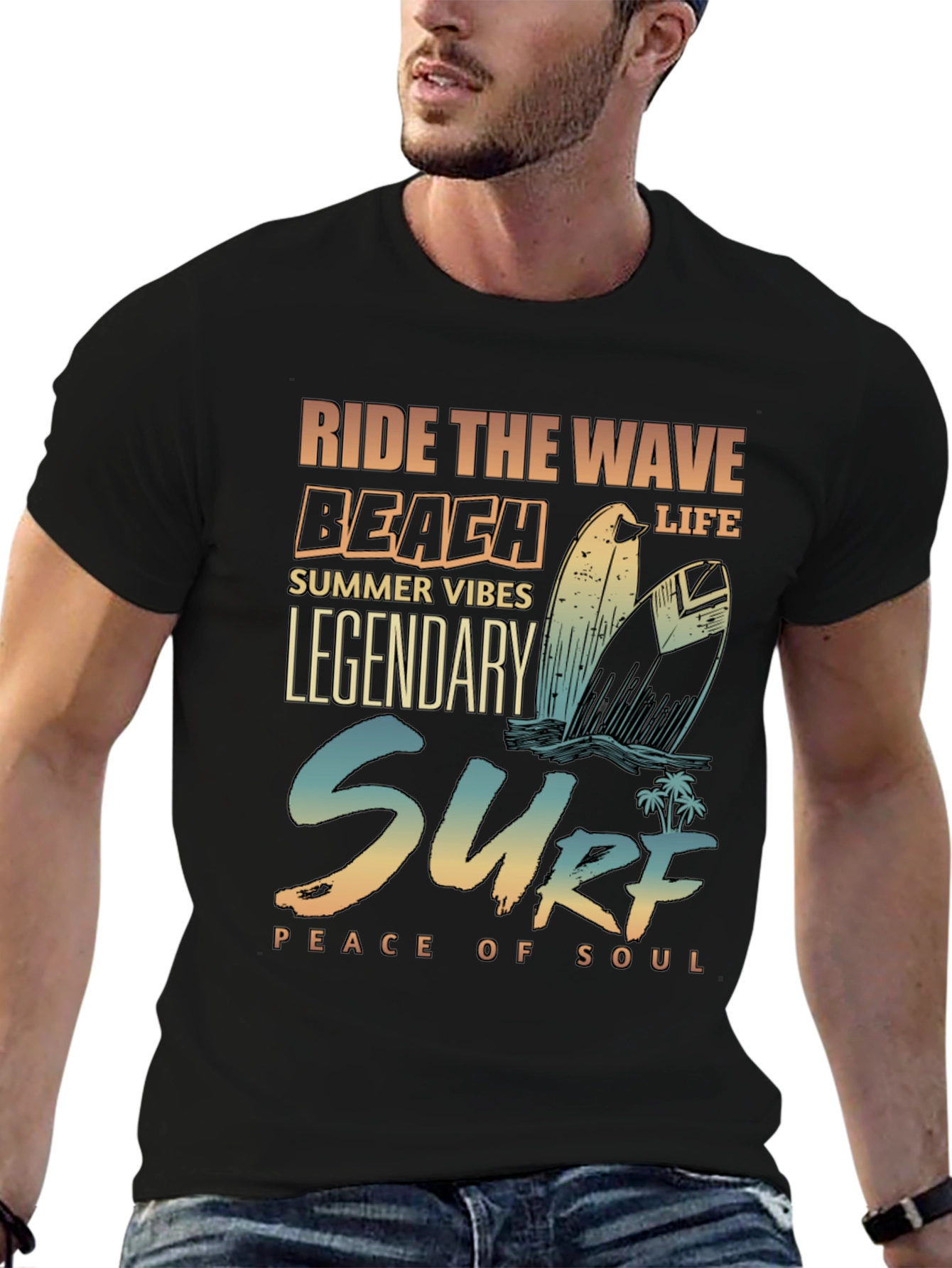 Surf Beach Life Graphic T-Shirt - Summer Vibes
