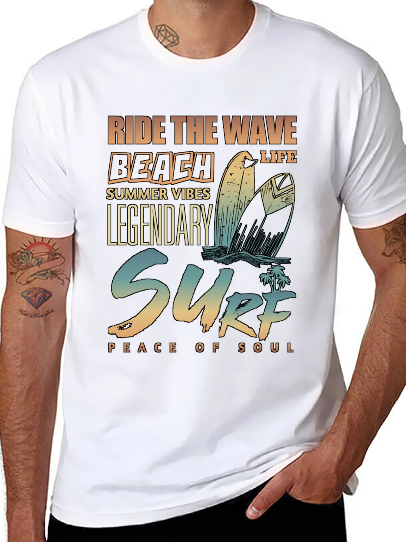 Surf Beach Life Graphic T-Shirt - Summer Vibes
