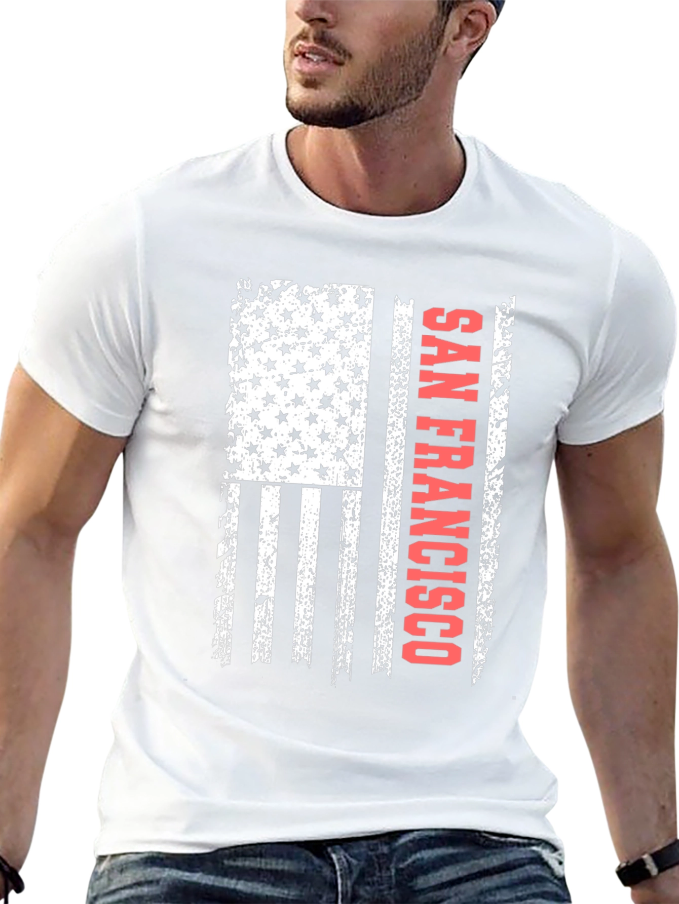 San Francisco Flag Graphic Tee - Patriotic Pride