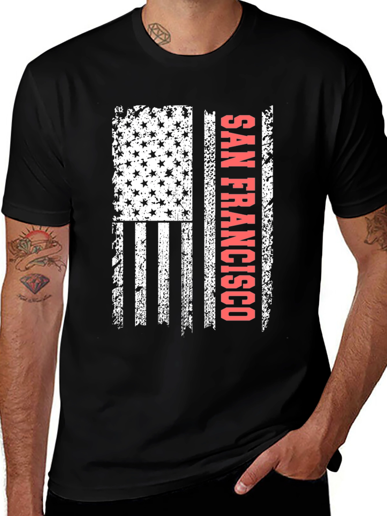 San Francisco Flag Graphic Tee - Patriotic Pride