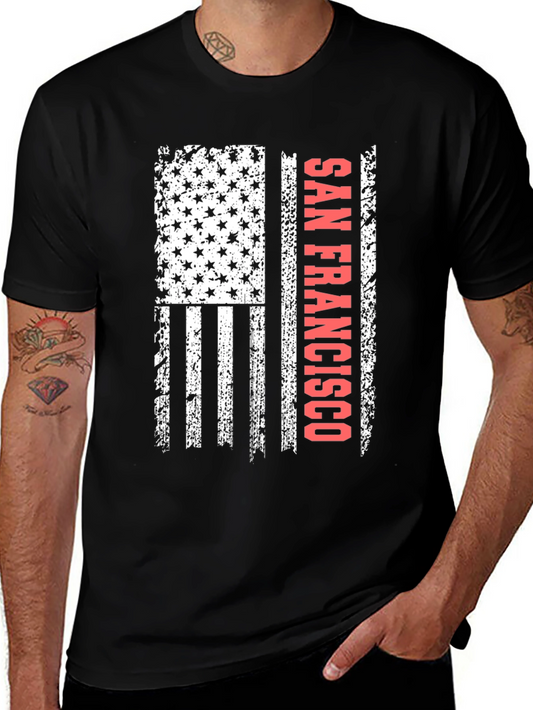 San Francisco Flag Graphic Tee - Patriotic Pride
