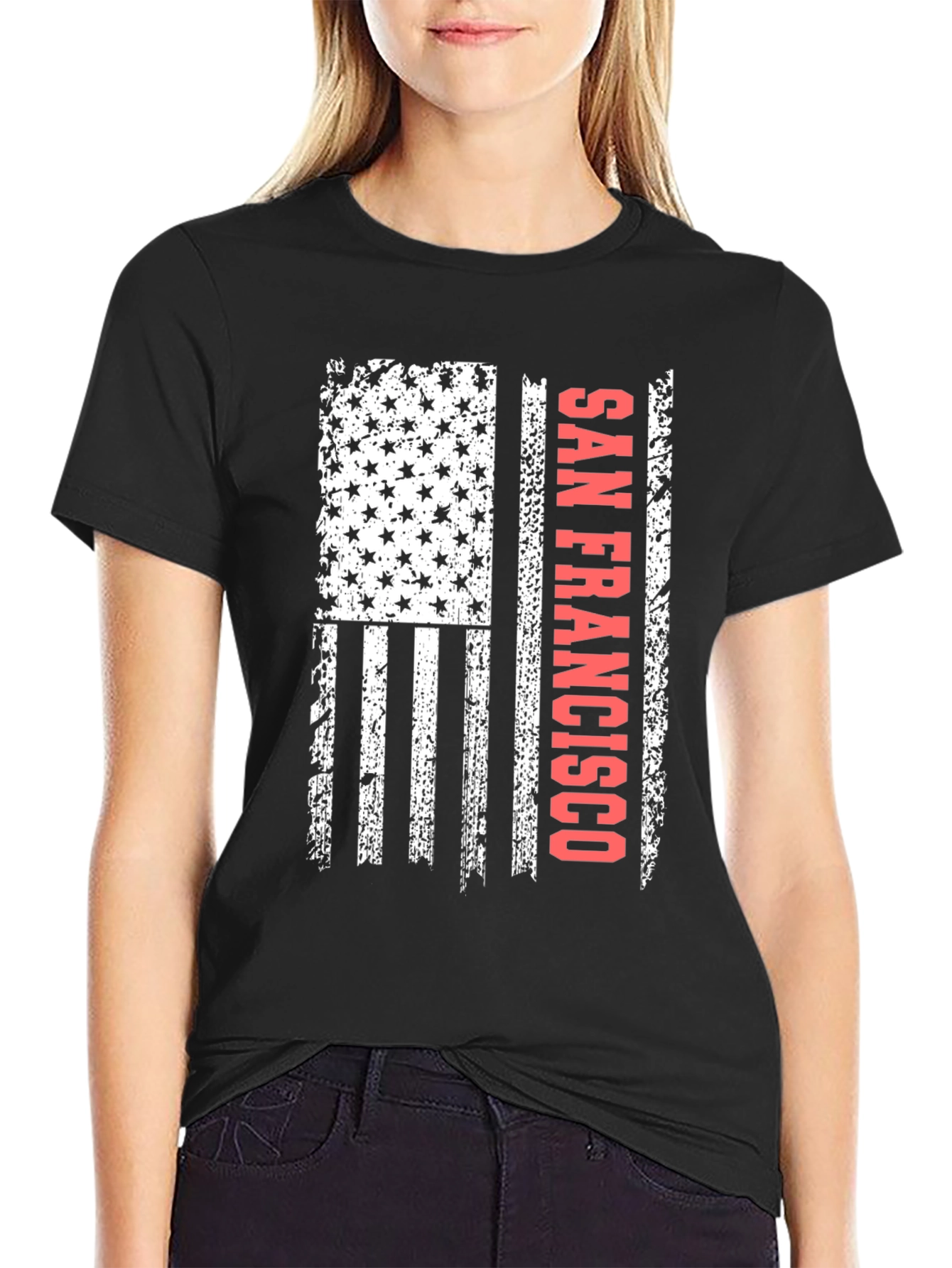 San Francisco Flag Graphic Tee - Patriotic Pride
