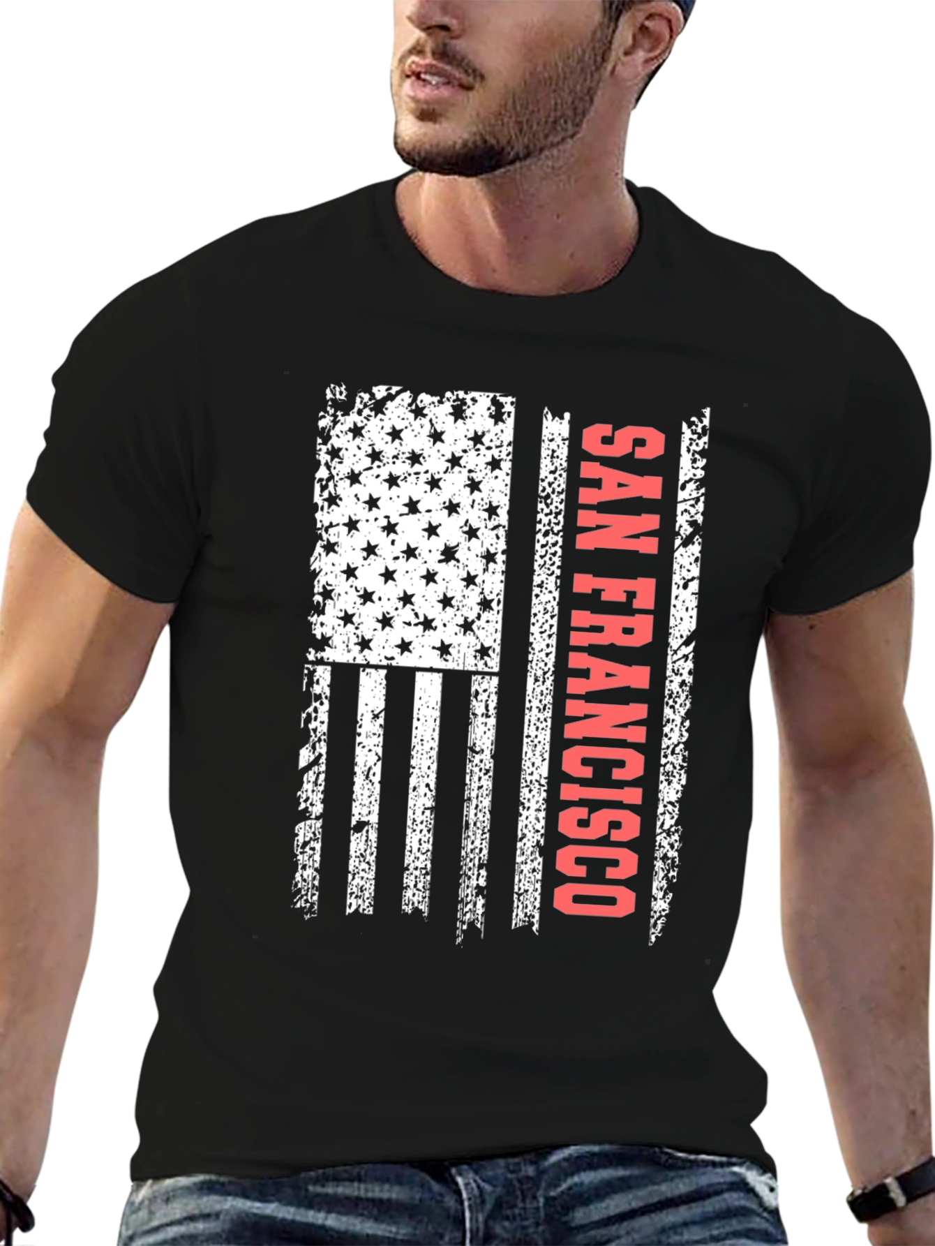 San Francisco Flag Graphic Tee - Patriotic Pride