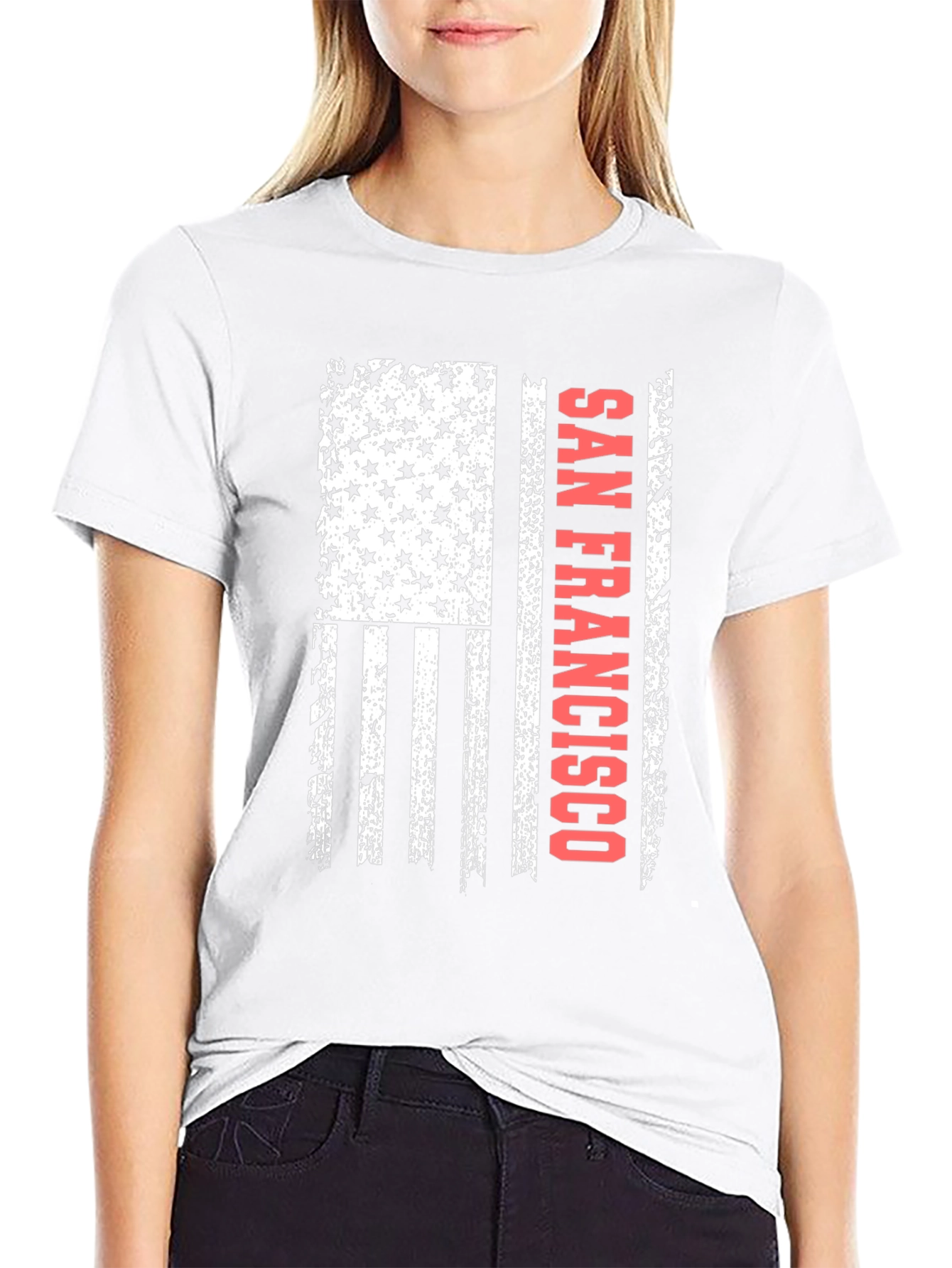 San Francisco Flag Graphic Tee - Patriotic Pride