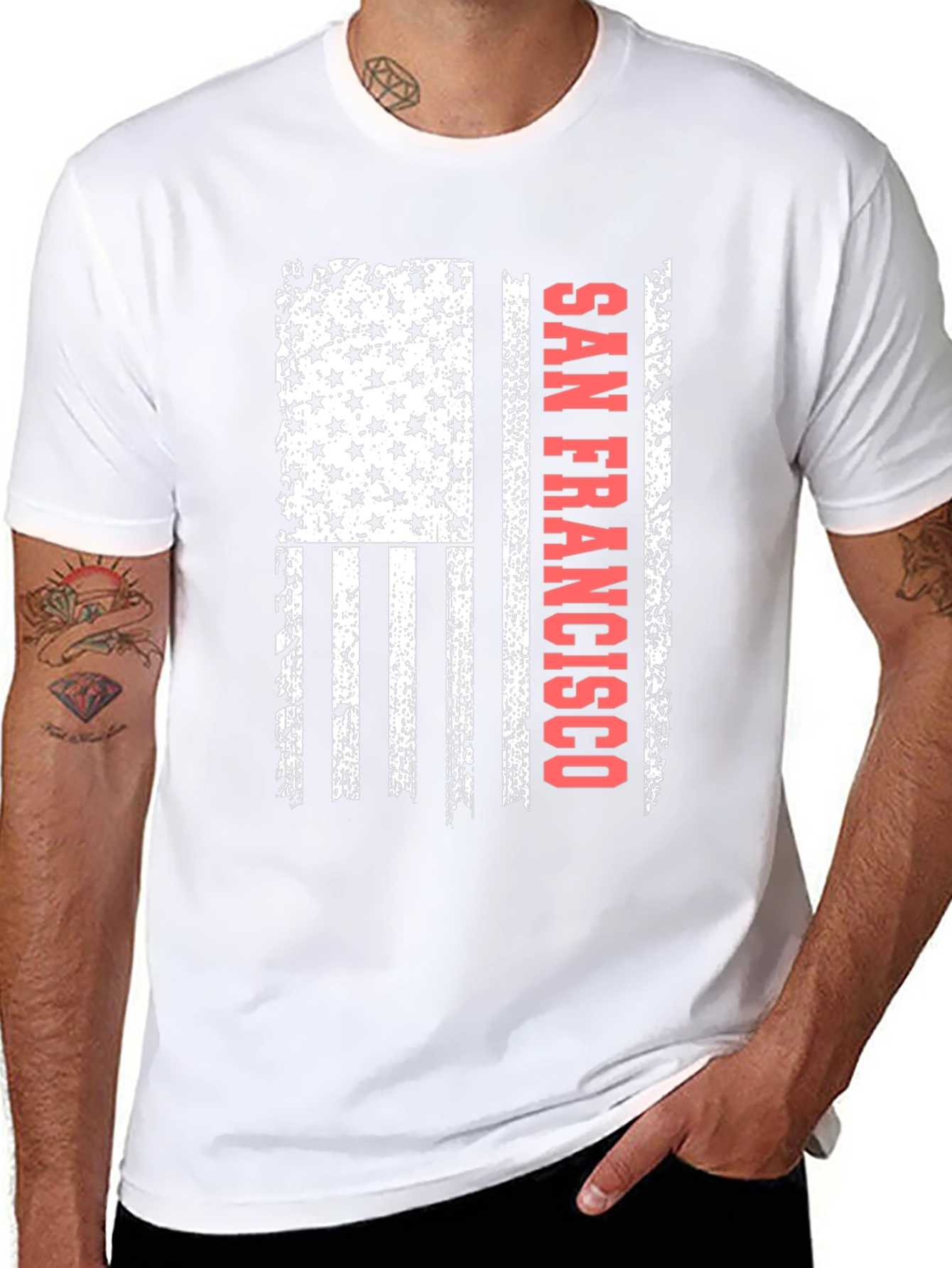 San Francisco Flag Graphic Tee - Patriotic Pride