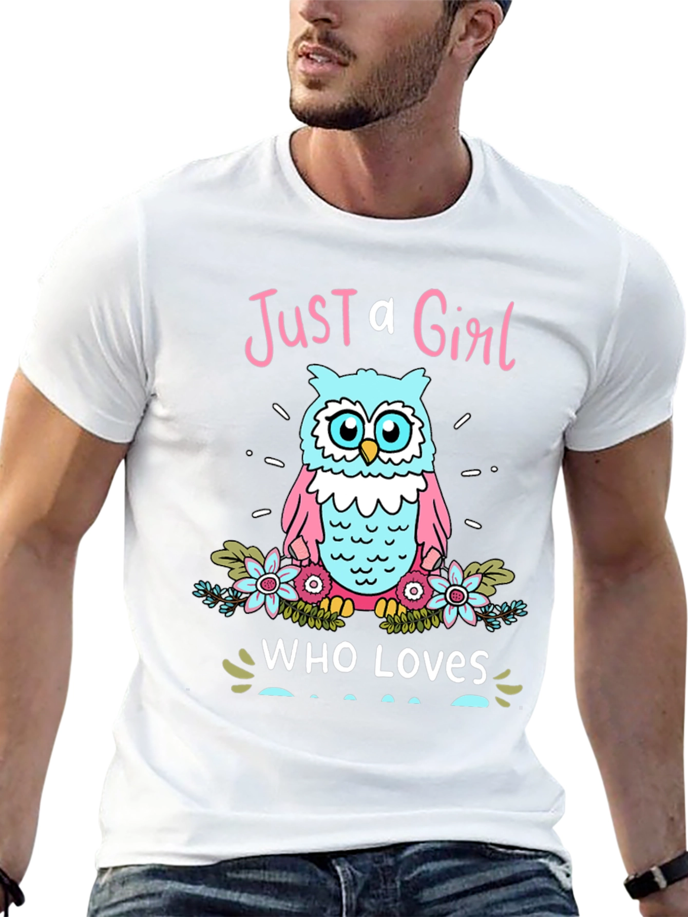 Just a Girl Who Loves Owls Graphic Tee