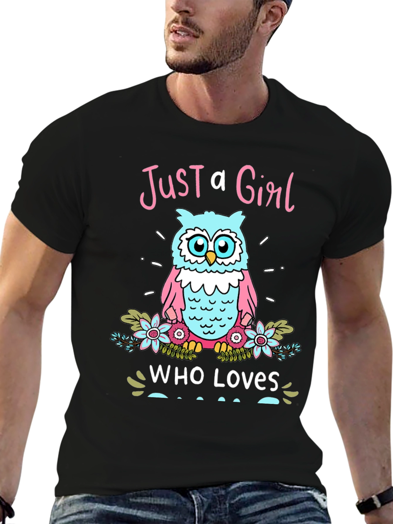 Just a Girl Who Loves Owls Graphic Tee
