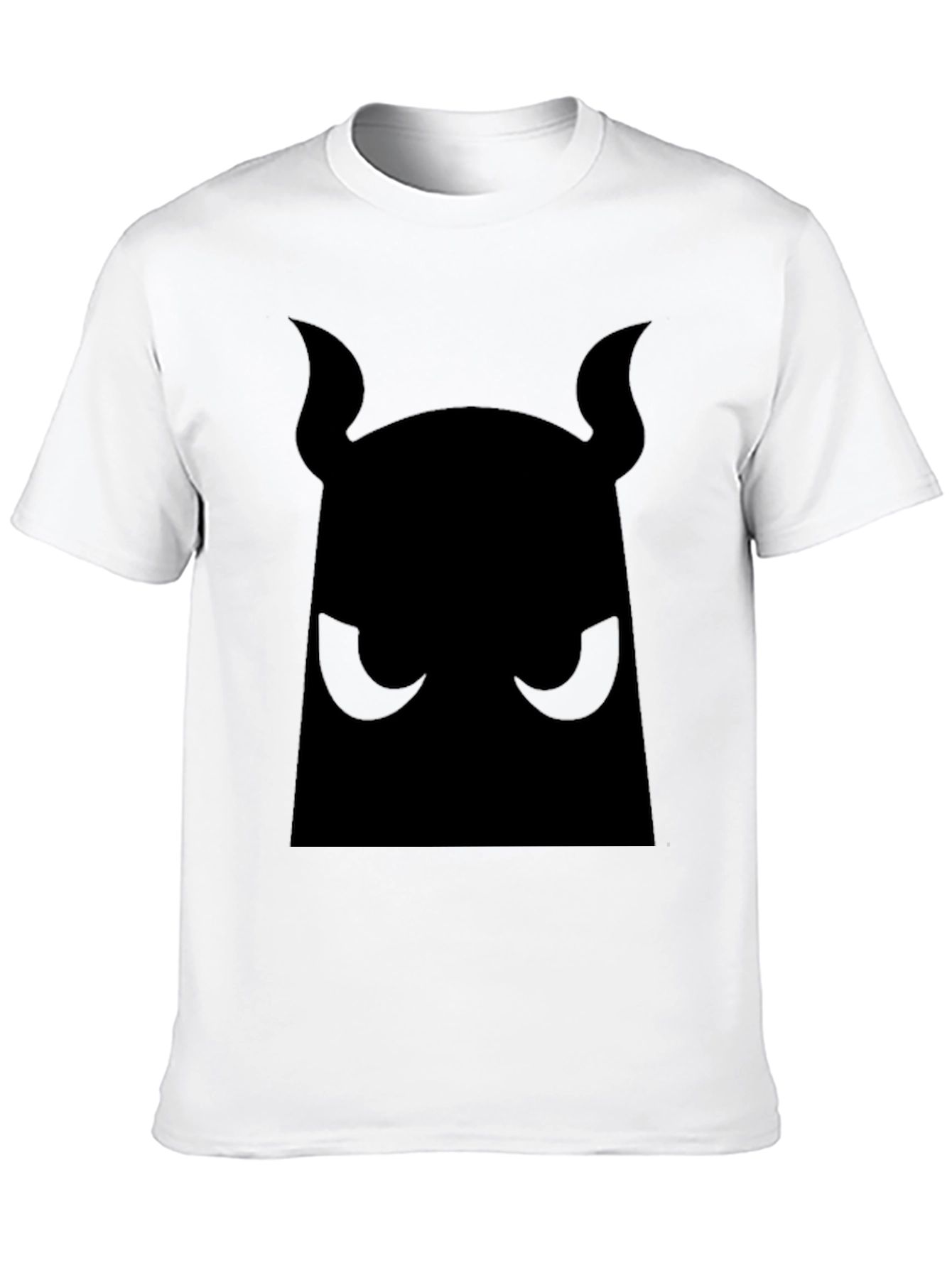 Bold Black Graphic Tee - Devil Silhouette