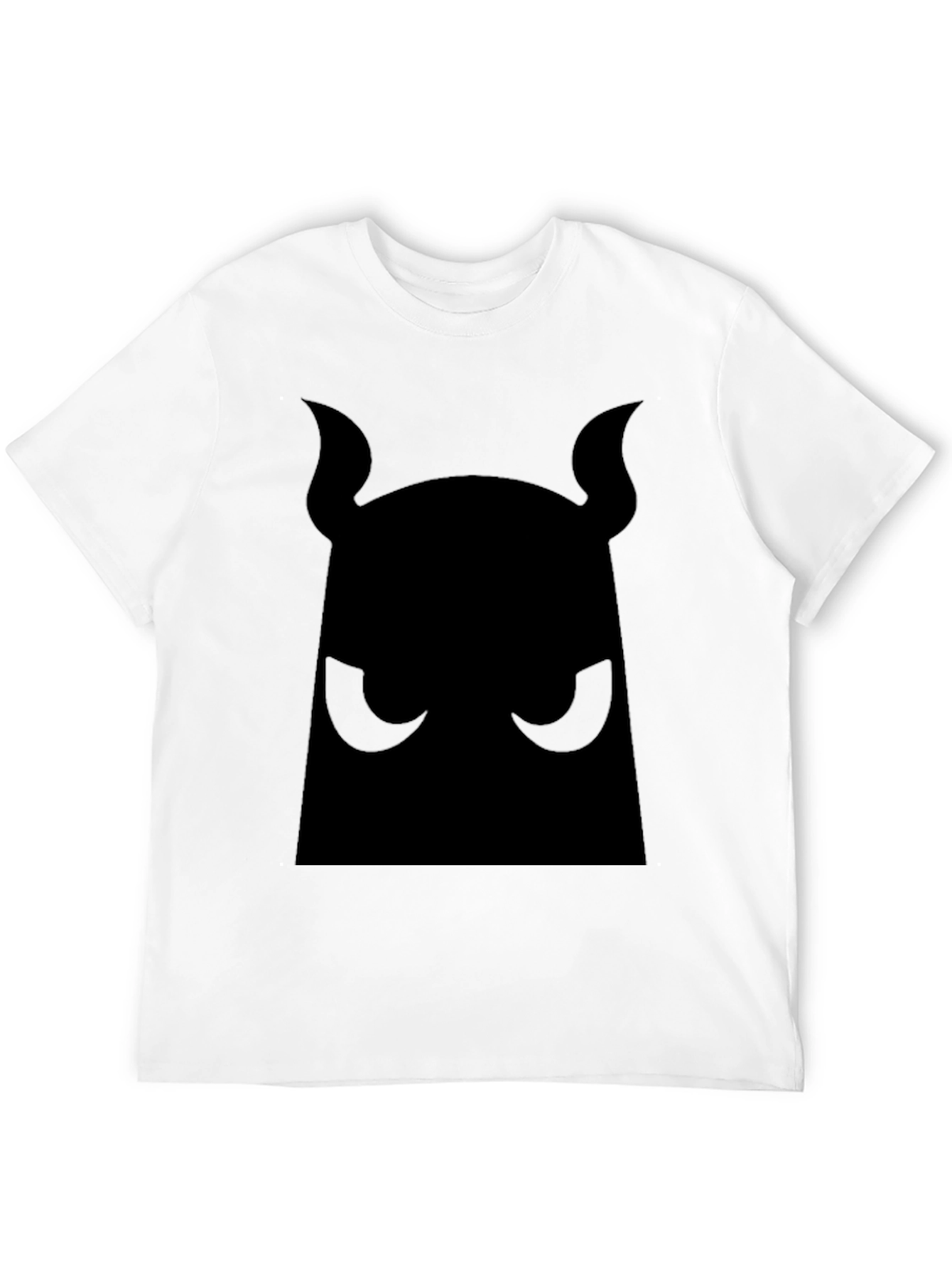 Bold Black Graphic Tee - Devil Silhouette
