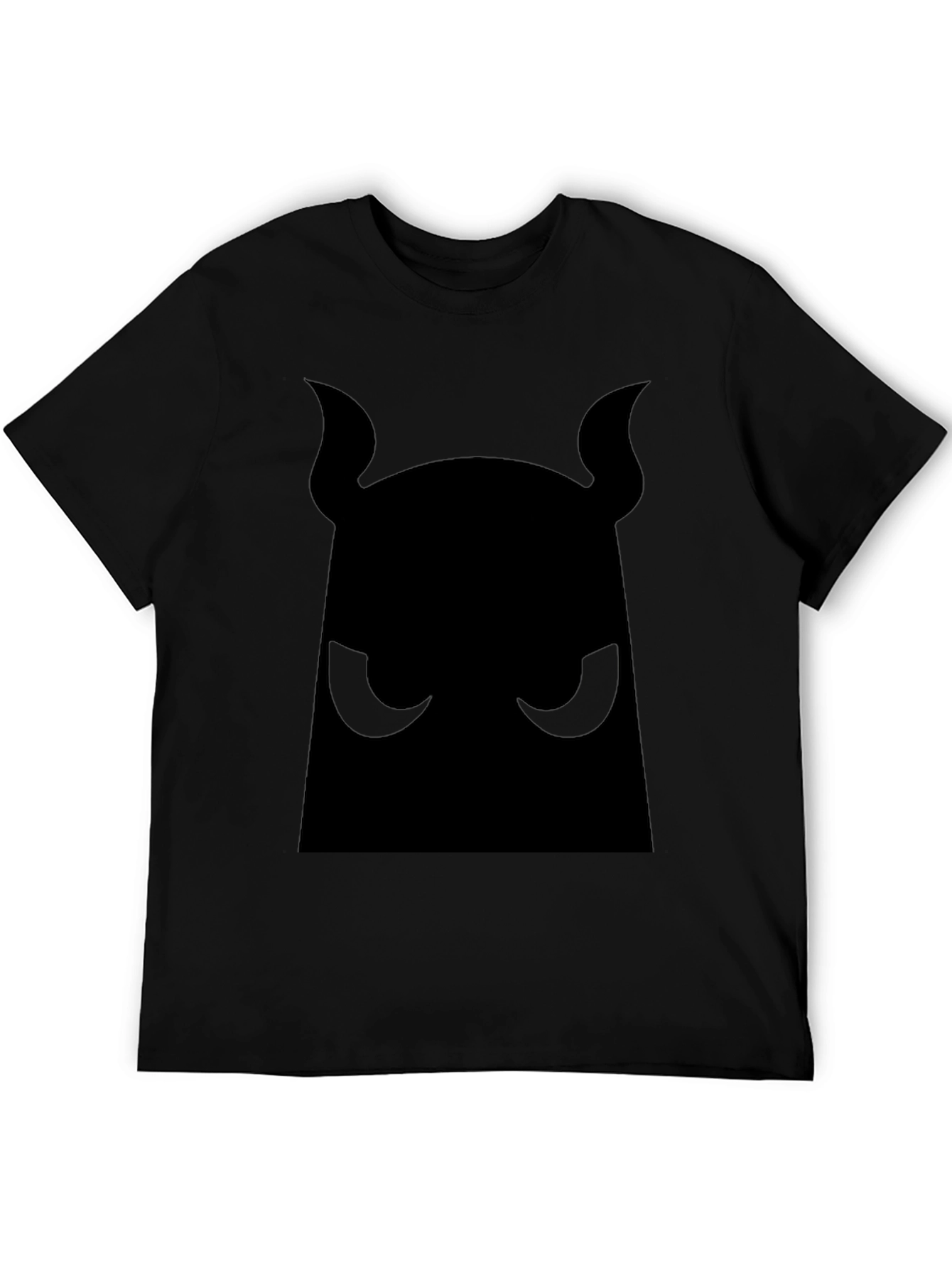 Bold Black Graphic Tee - Devil Silhouette