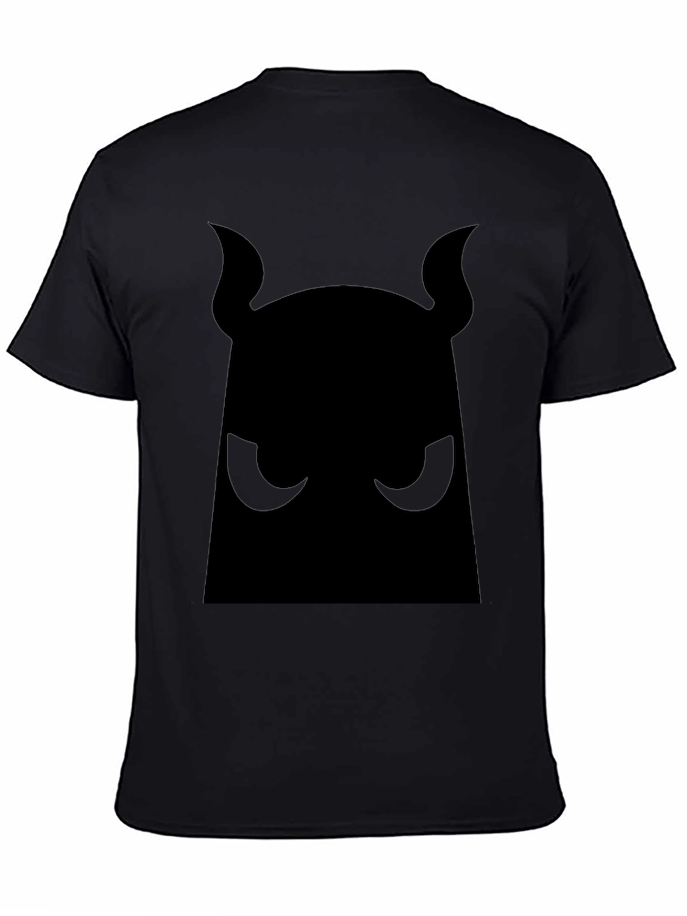 Bold Black Graphic Tee - Devil Silhouette
