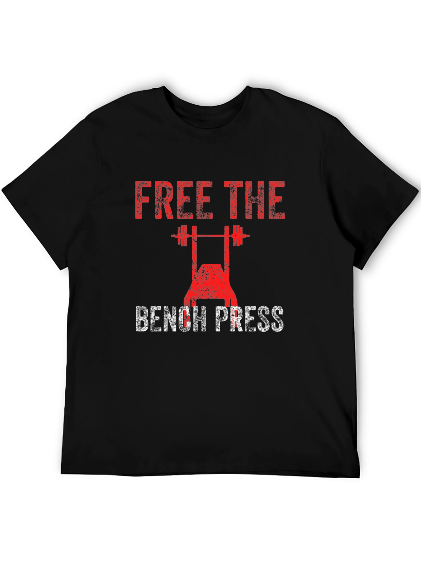 Free The Bench Press Black Graphic T-Shirt