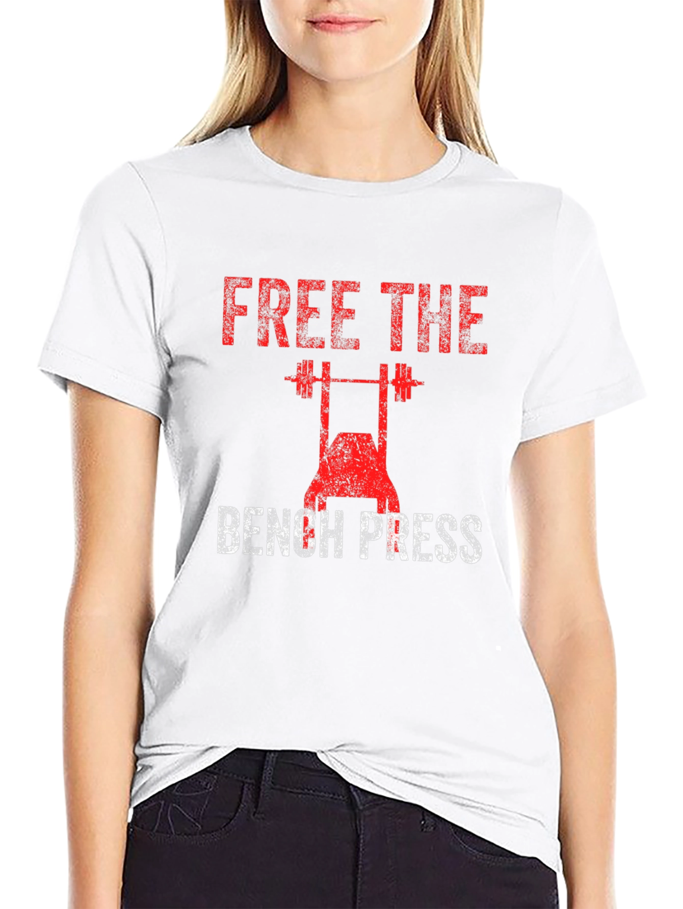Free The Bench Press Black Graphic T-Shirt